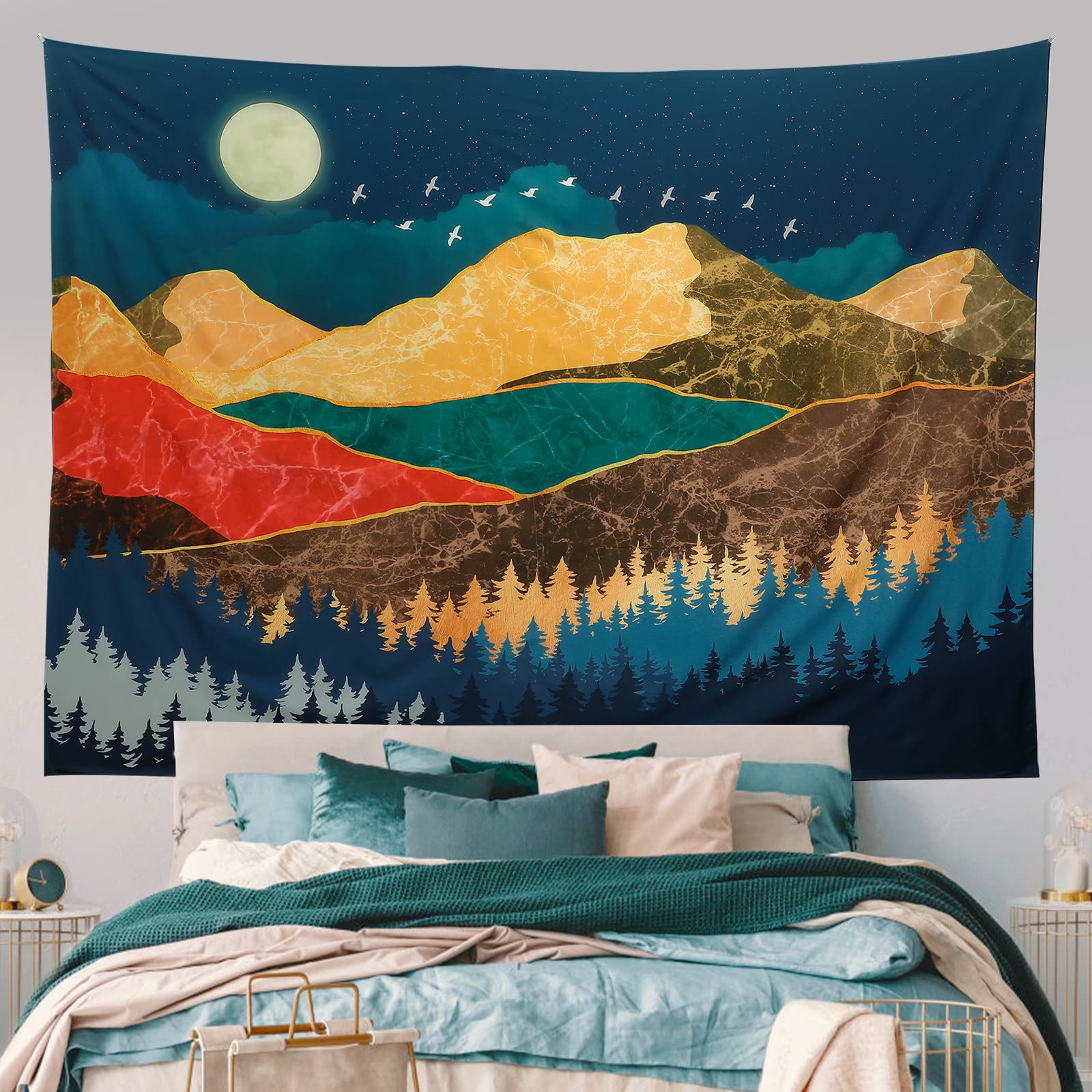 Mountain Tapestry Forest Tree Tapestry Sunset Tapestry