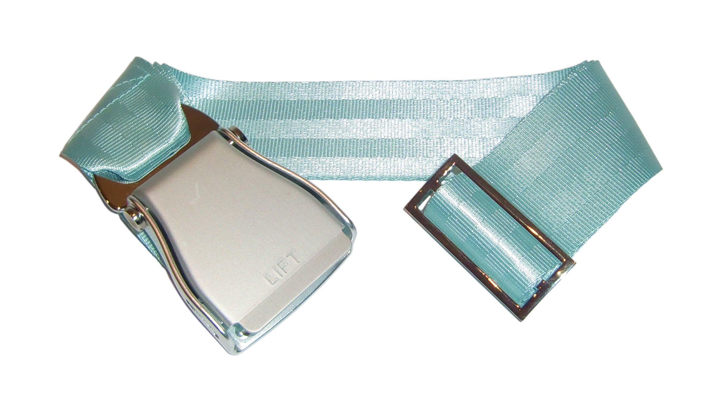 SkybeltAeroplane Belt Silver/Mint Green Airline Seatbelt