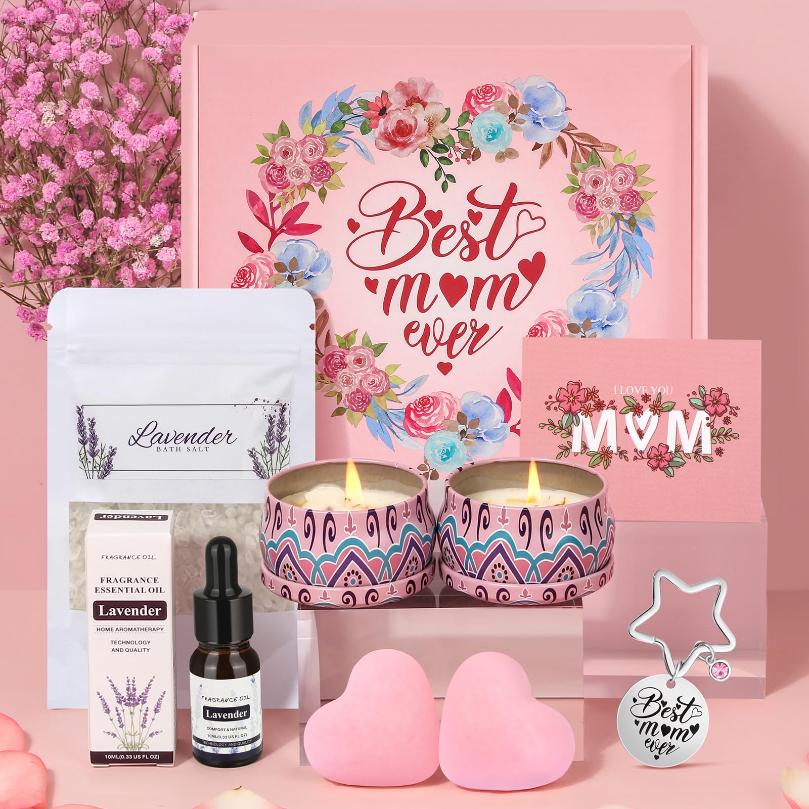 Pamper Gifts for Mum, Mum Gifts, Mum to Be Gifts, Birthday Gifts Sets Hamper for Mum, Friend, Sister, Girlfriend, Women, Self Care Relaxation Spa, Relax Bath Gift Presents for Mother