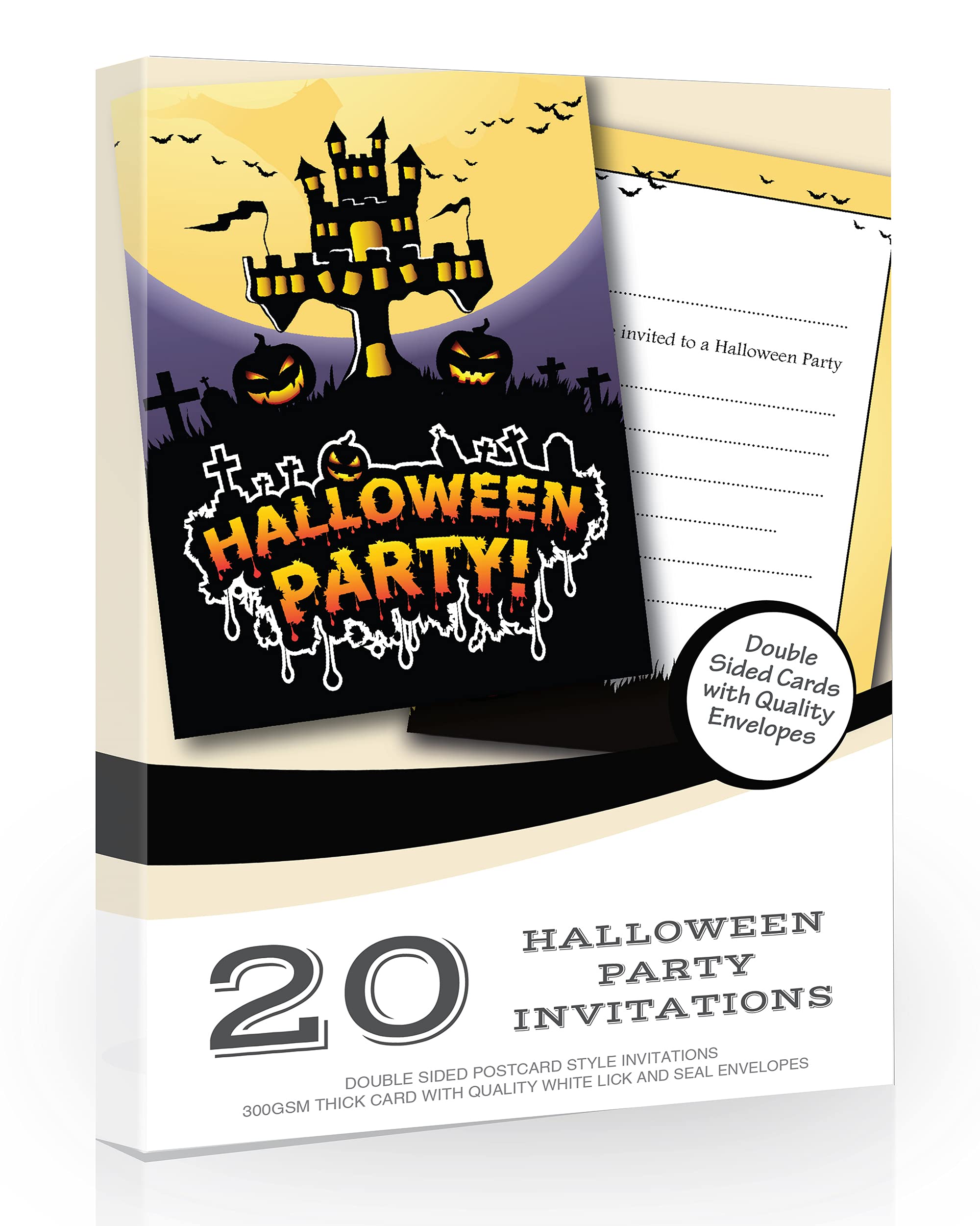 20 x Halloween Party Invitations from Olivia Samuel - Ready to Write with Envelopes