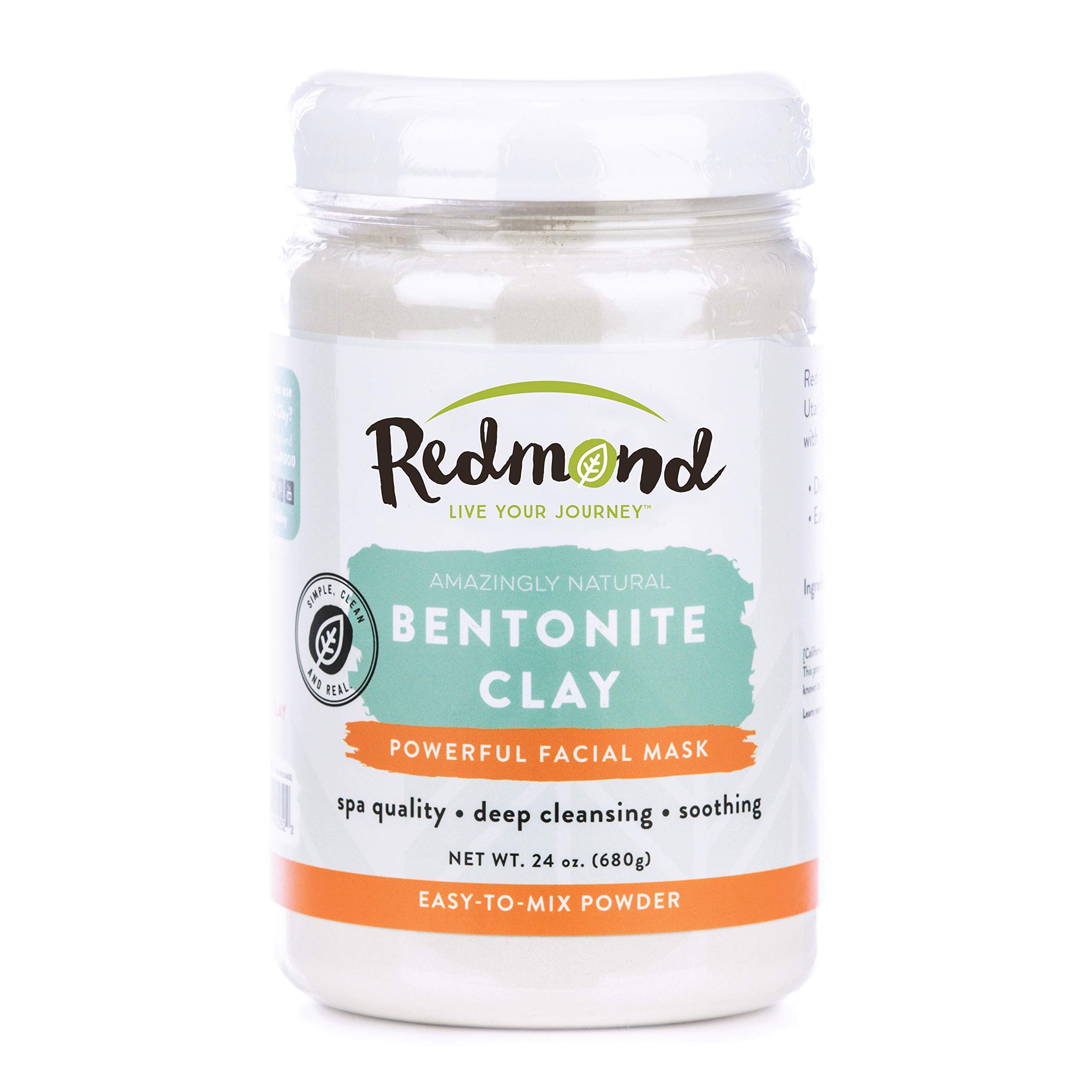 Redmond Clay - Bentonite Facial Mask , Soothing Mud Mask | Clay of 1000 Uses, 24 Ounce