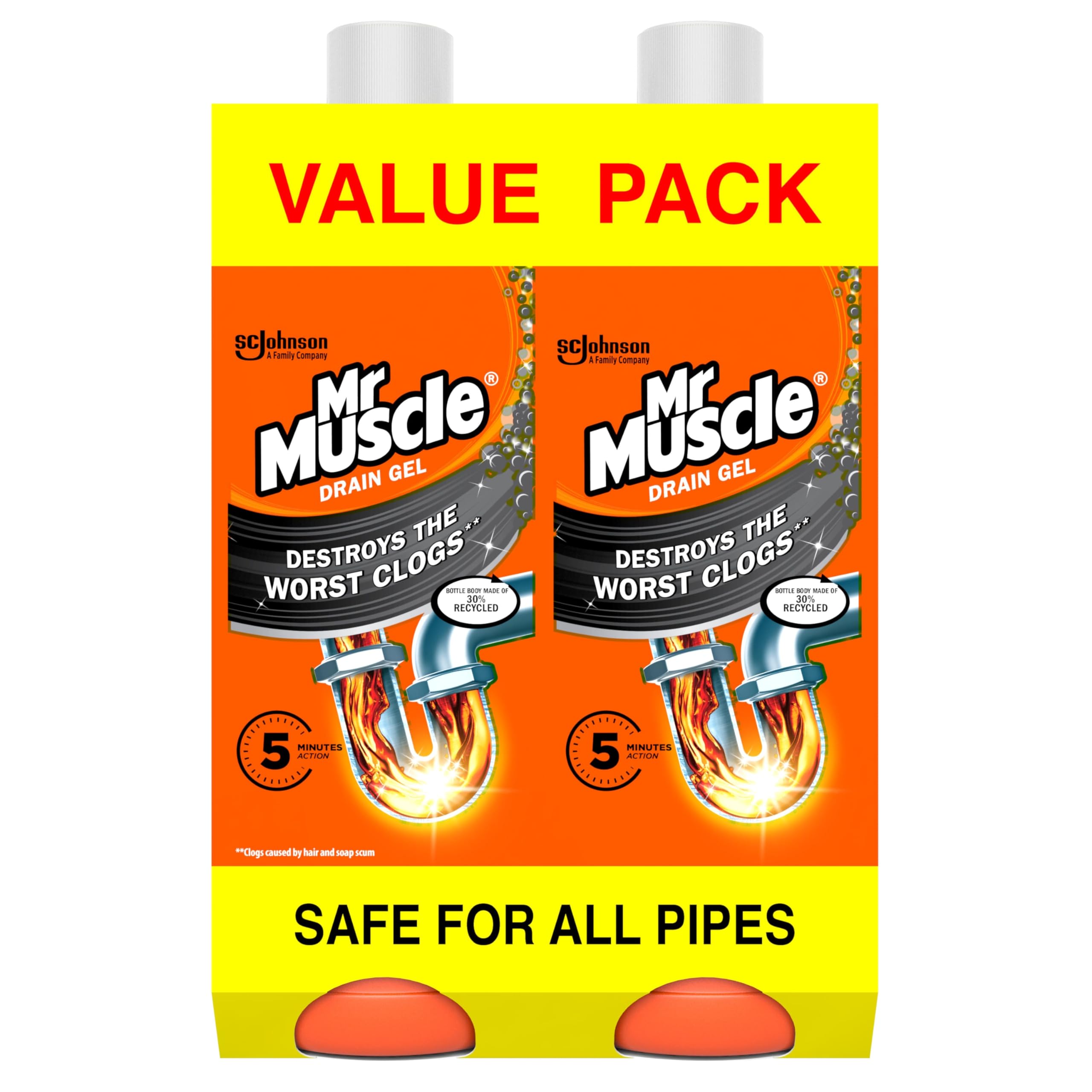 Mr Muscle Max Gel Drain Unblocker 2 X 1 Litre…