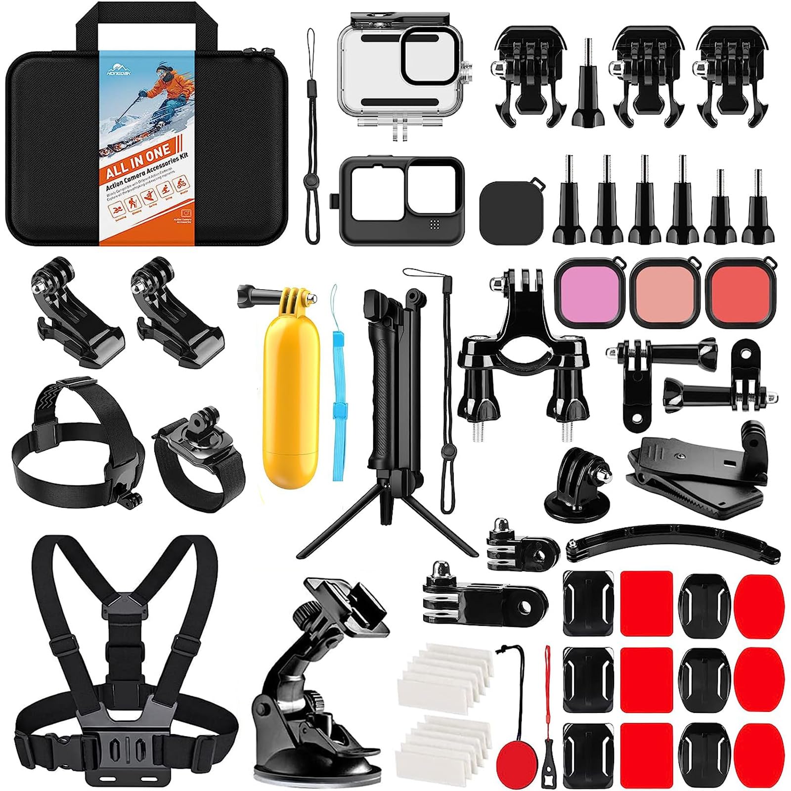 HONGDAK Accessories Kit for Gopro Hero 10 9 Black