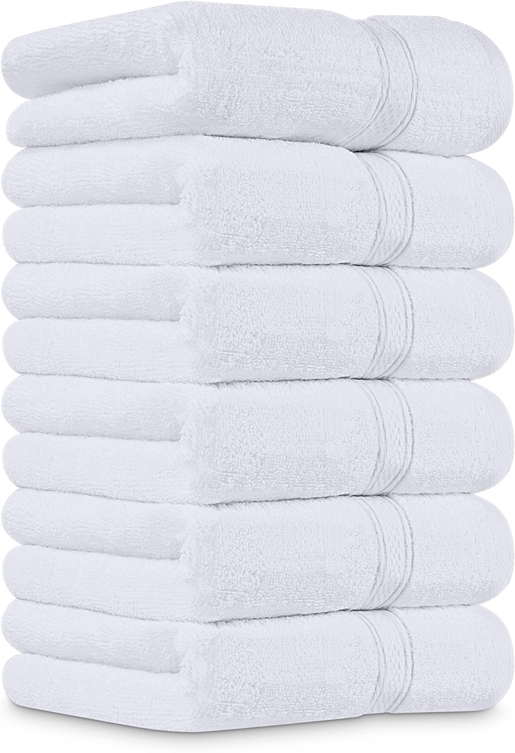 Utopia Towels [6 Pack Premium Hand Towels Set, (16 x 28 inches) 100% Ring Spun Cotton, Ultra Soft and Highly Absorbent 600GSM Towels for Bathroom, Gym, Shower, Hotel, and Spa (White)