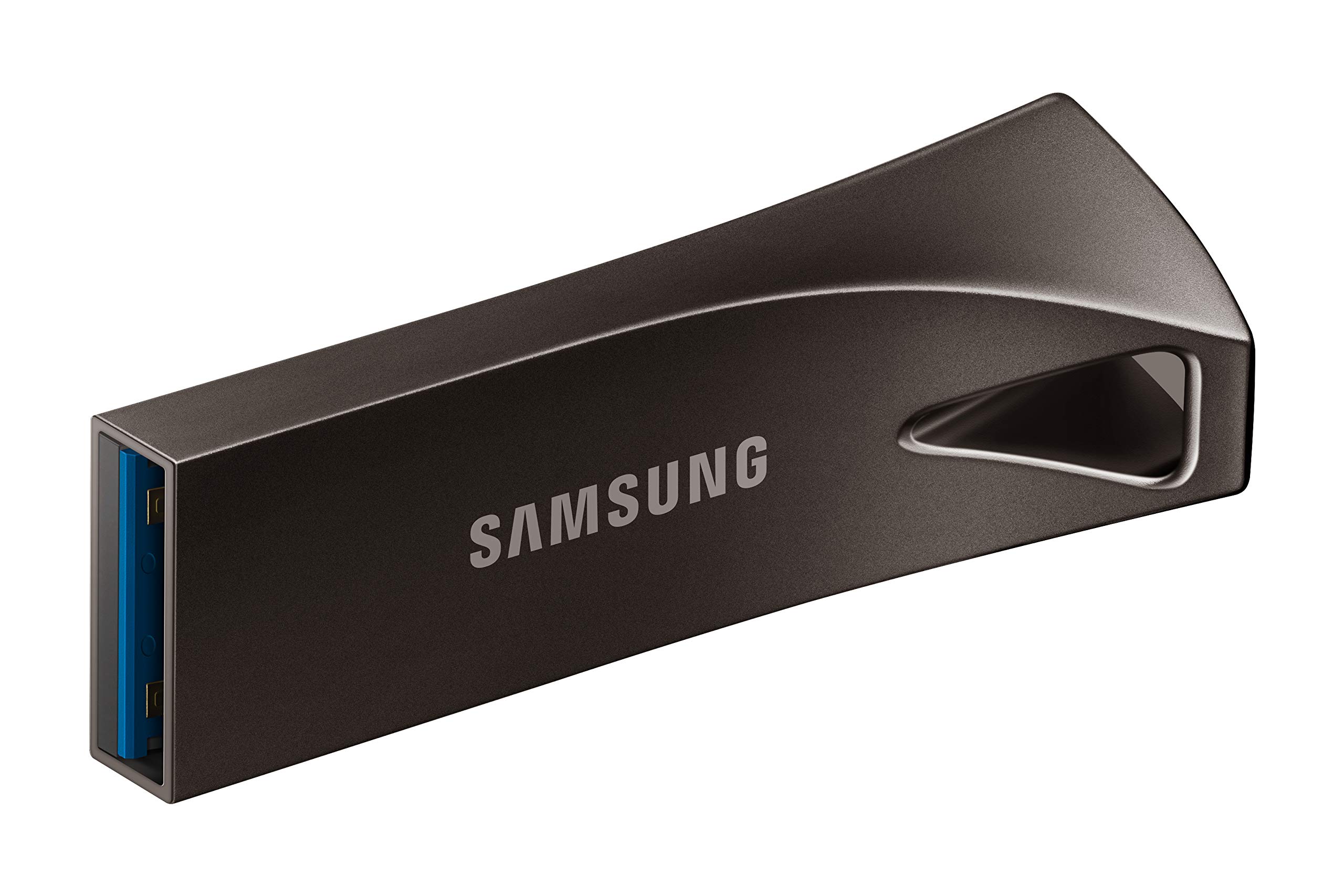 SAMSUNG BAR Plus 3.1 USB Flash Drive, 128GB, 400MB/s, Rugged Metal Casing, Storage Expansion for Photos, Videos, Music, Files, MUF-128BE4/AM, Titan Grey