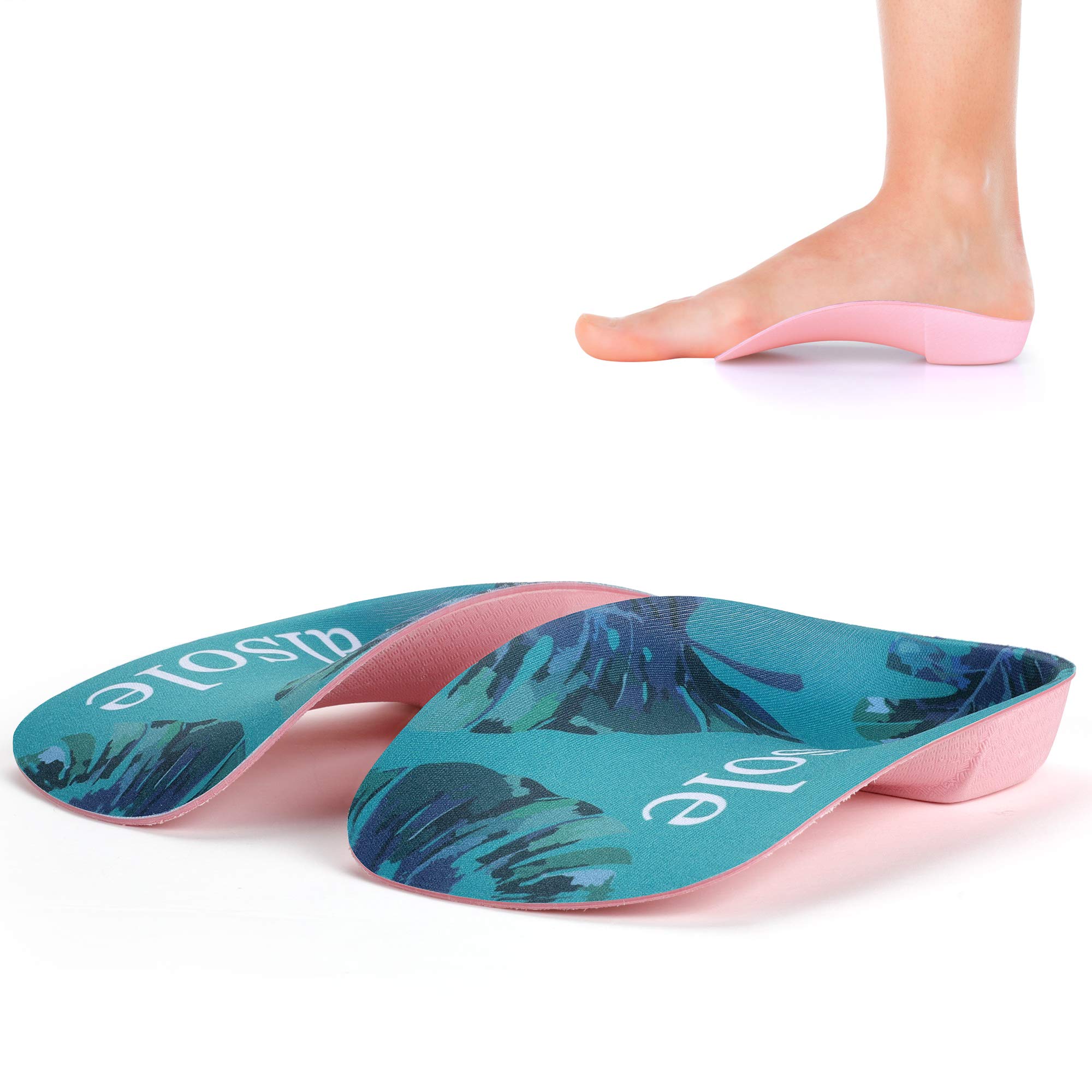 Valsole 3/4 Orthotics Shoe Insoles High Arch Supports and Deep Heel Cup Shoe Inserts, Relief Plantar Fasciitis, Flat Feet, Over-Pronation, Heel Spurs & Foot Pain (Men5-6/Women6-7)