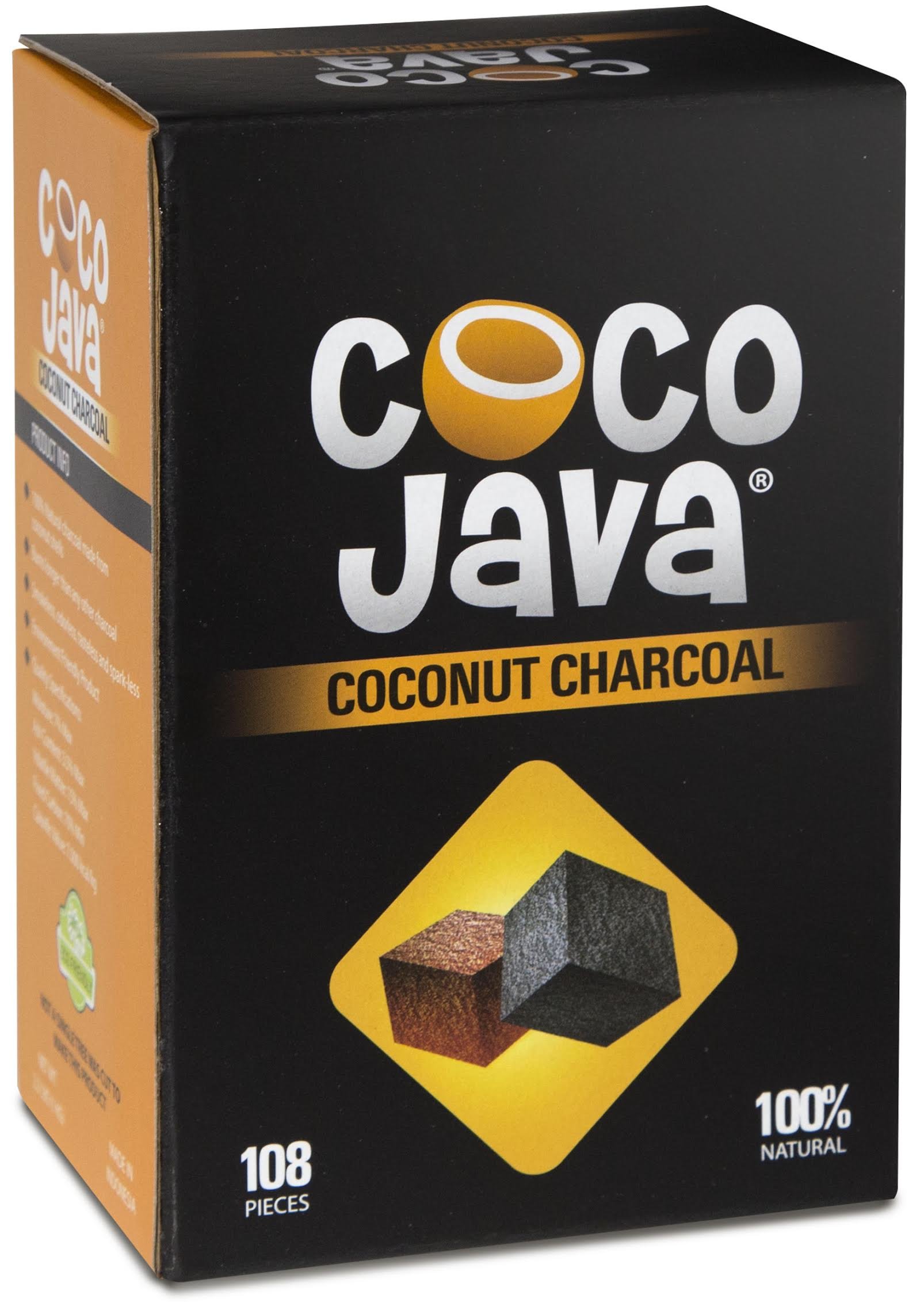 Coconut Charcoal Natural Hookah Coal 108 Pieces / 1 KG Flats