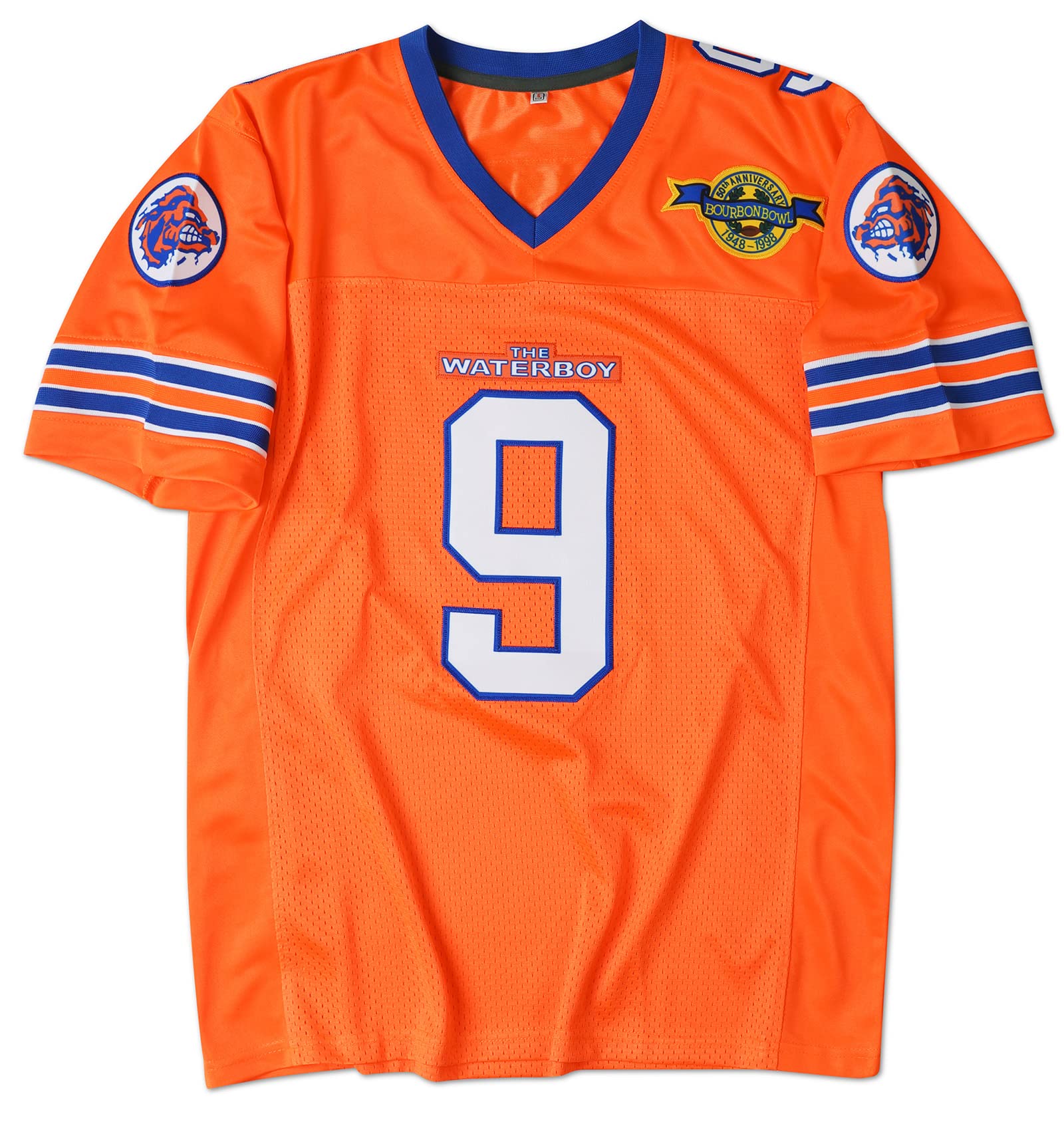 90s Football Jersey for Party,Bobby Boucher #9 The Waterboy Sandler 50th Anniversary Movie Football Jersey