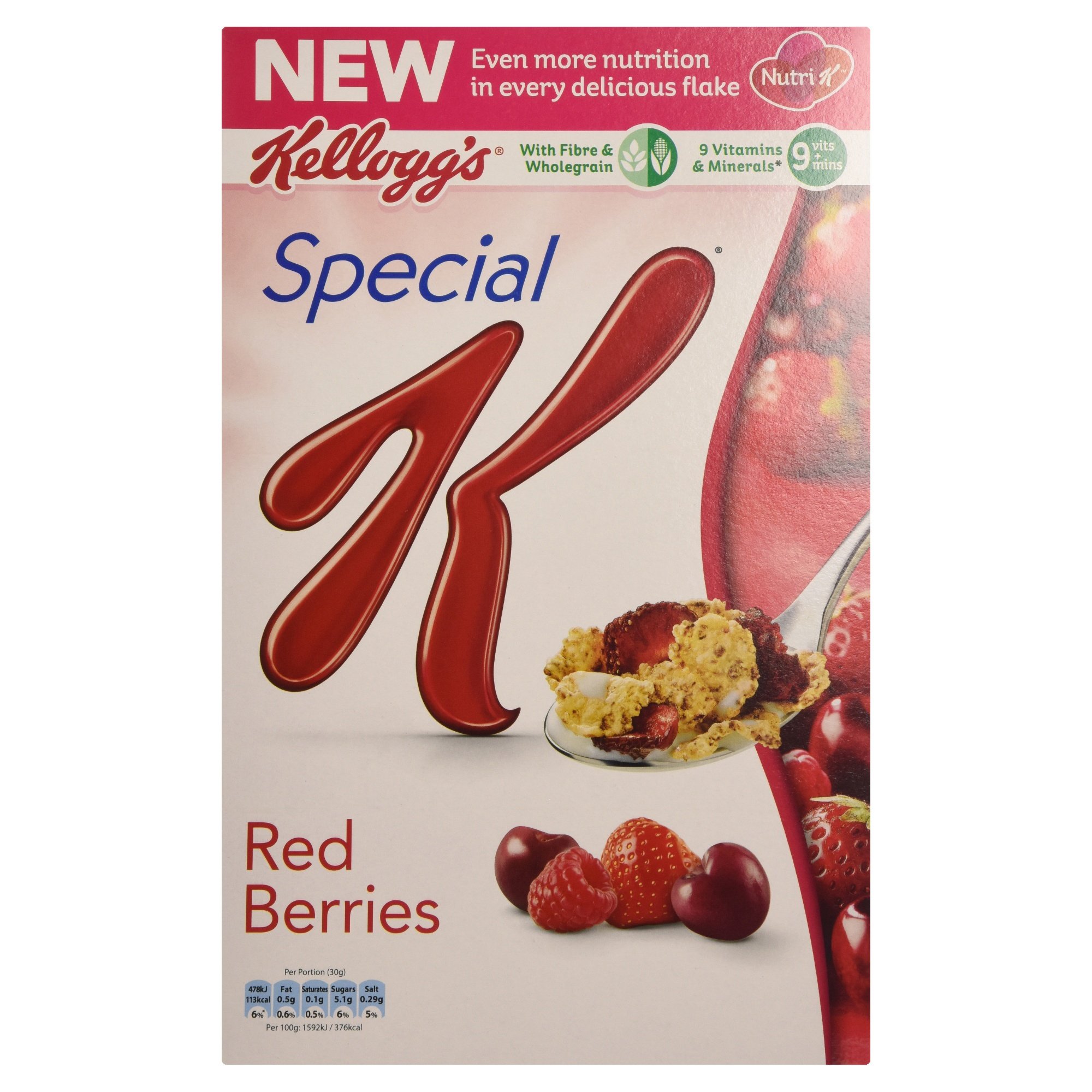 Special K Red Berries Breakfast Cereal Box, 500g