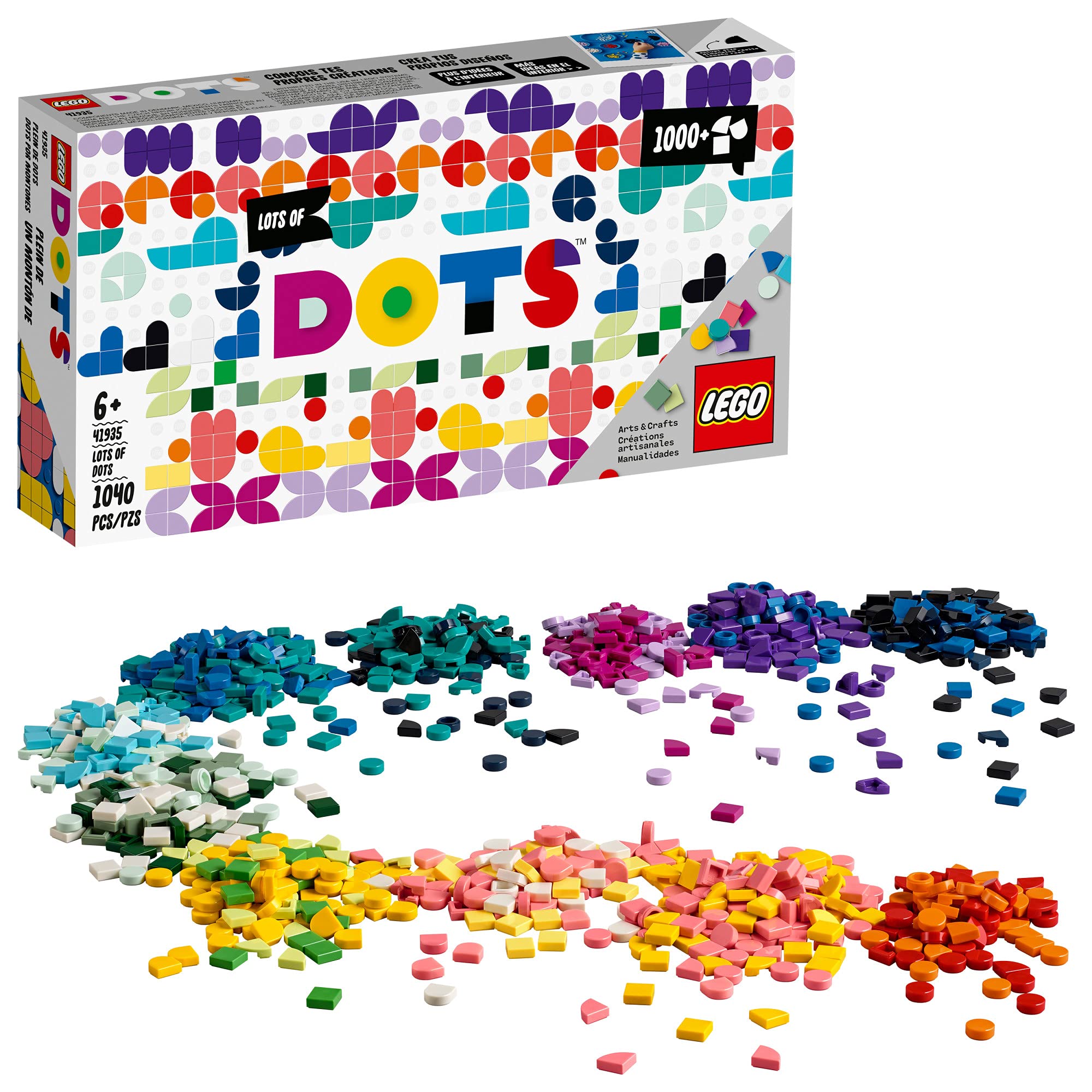 LEGODOTS Lots of DOTS 41935 DIY Craft Decoration Kit; Makes a Perfect to Inspire Imaginative Play; New 2021 (1,040 Pieces)