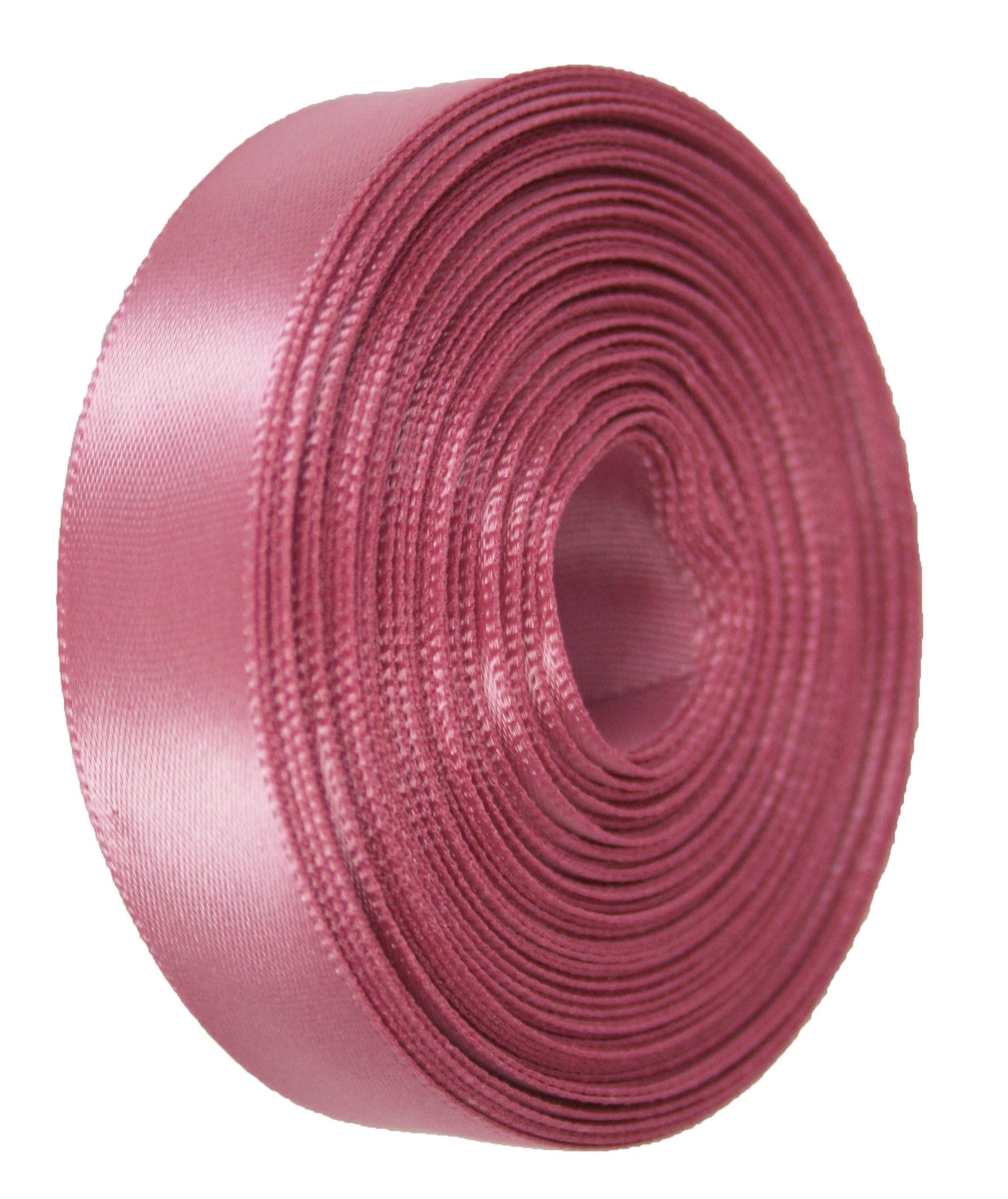 Colonial Rose Rolled up 7/8" Single FACE Satin Ribbon 100% Polyester Choose Length (7/8" X 10 Yards)