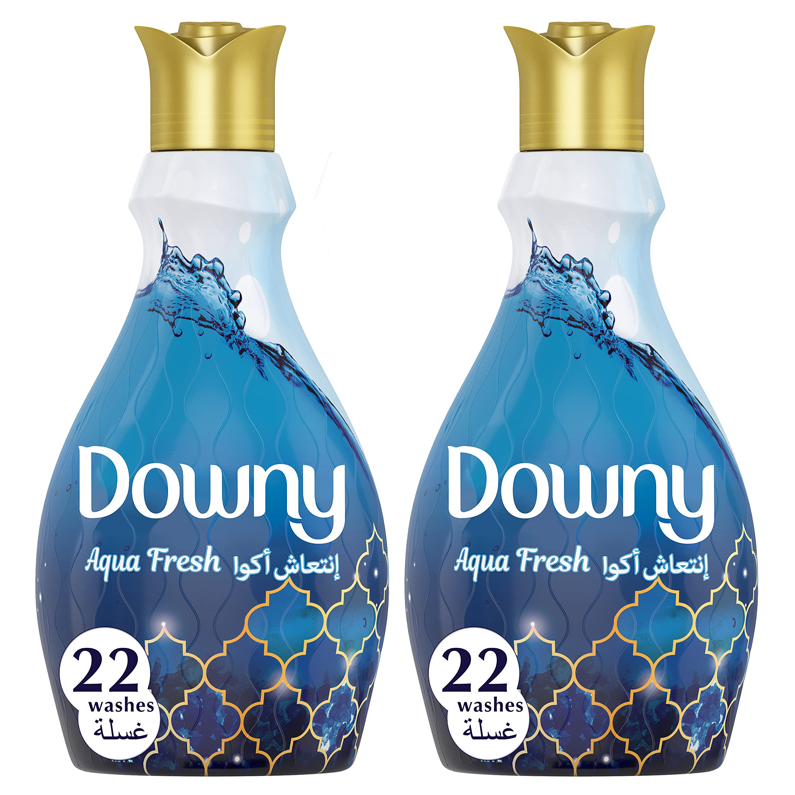 Downy Aqua Fresh Concentrate Fabric Softener, 2 x 880 ml