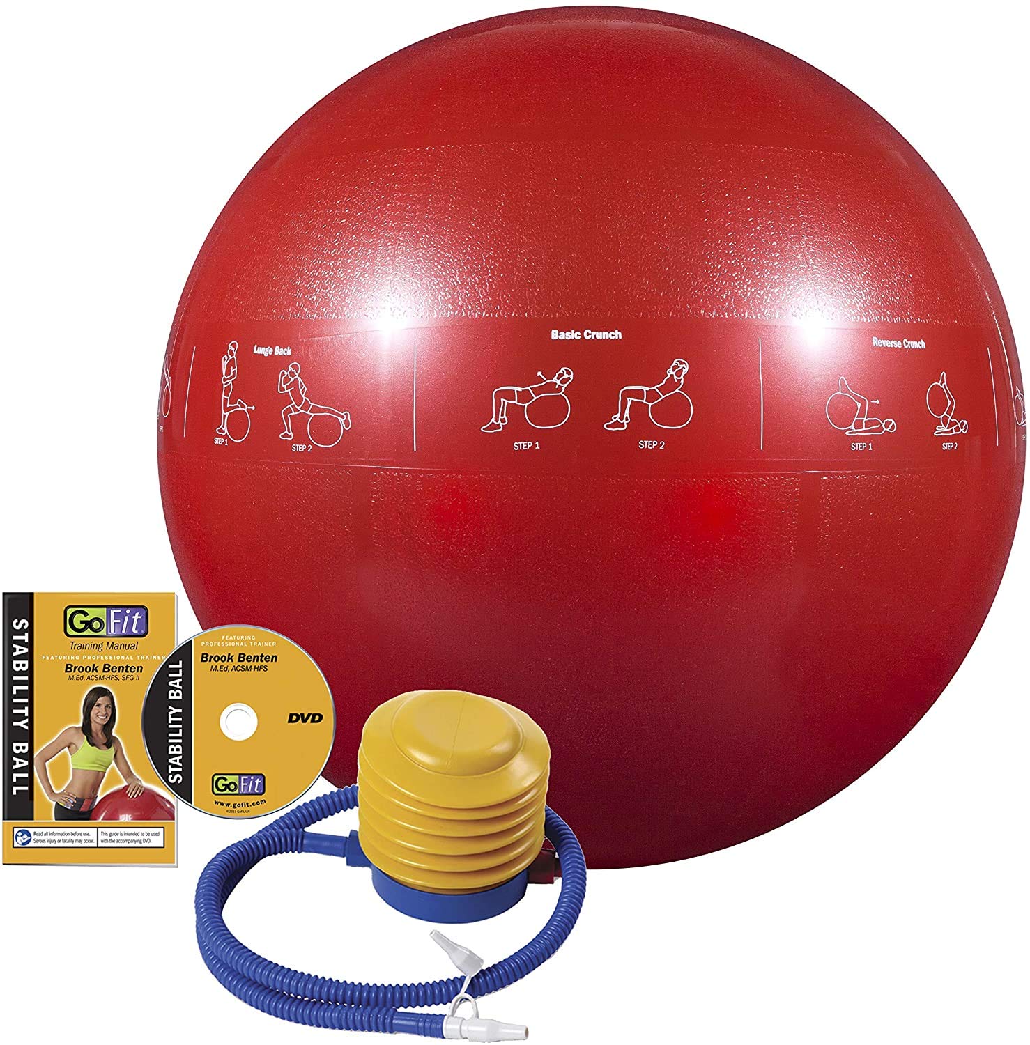 GoFit Professional Grade Stability Ball - Home Workout Supplies