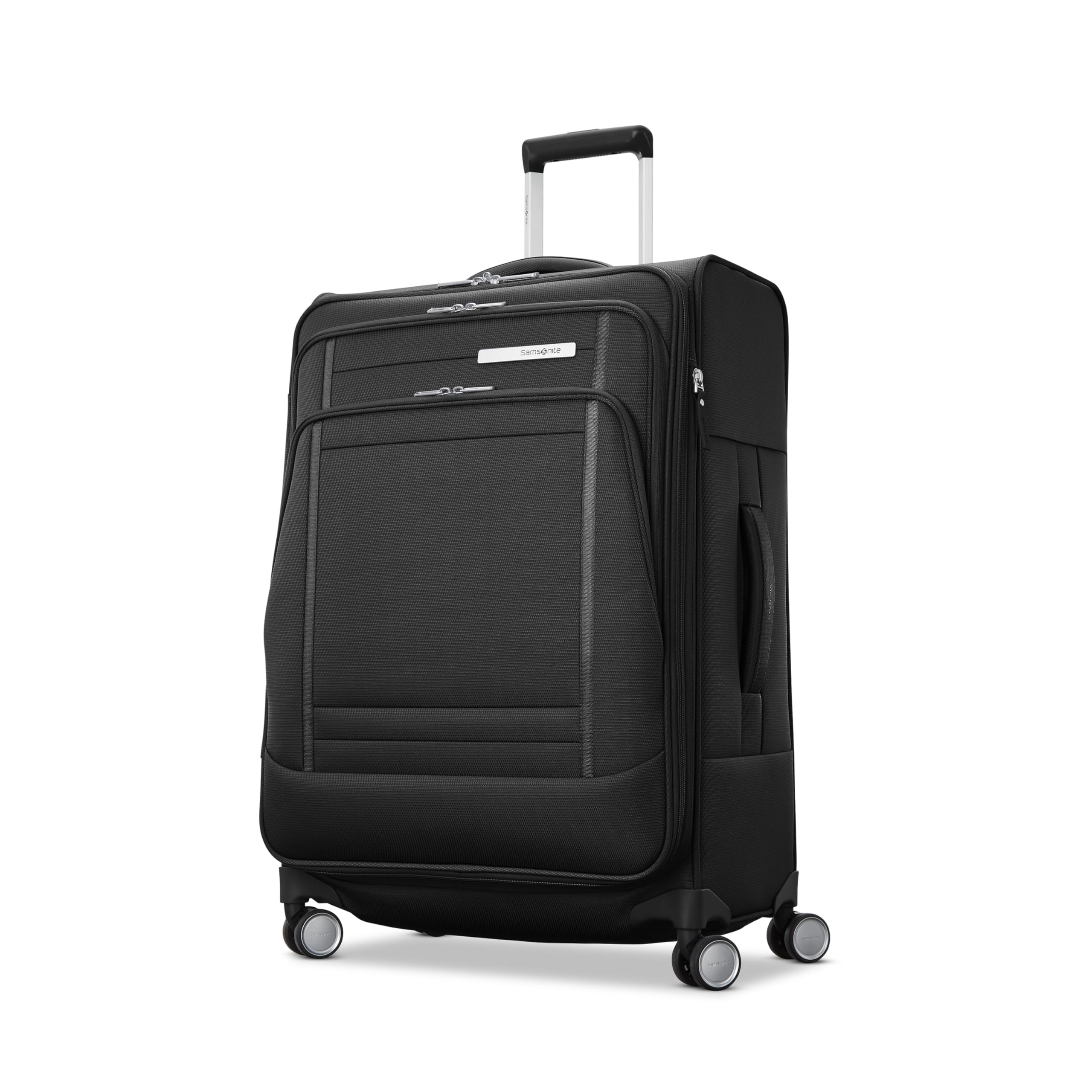 Samsonite Lightweight Softside Expandable, Black, Checked-Large 29-Inch