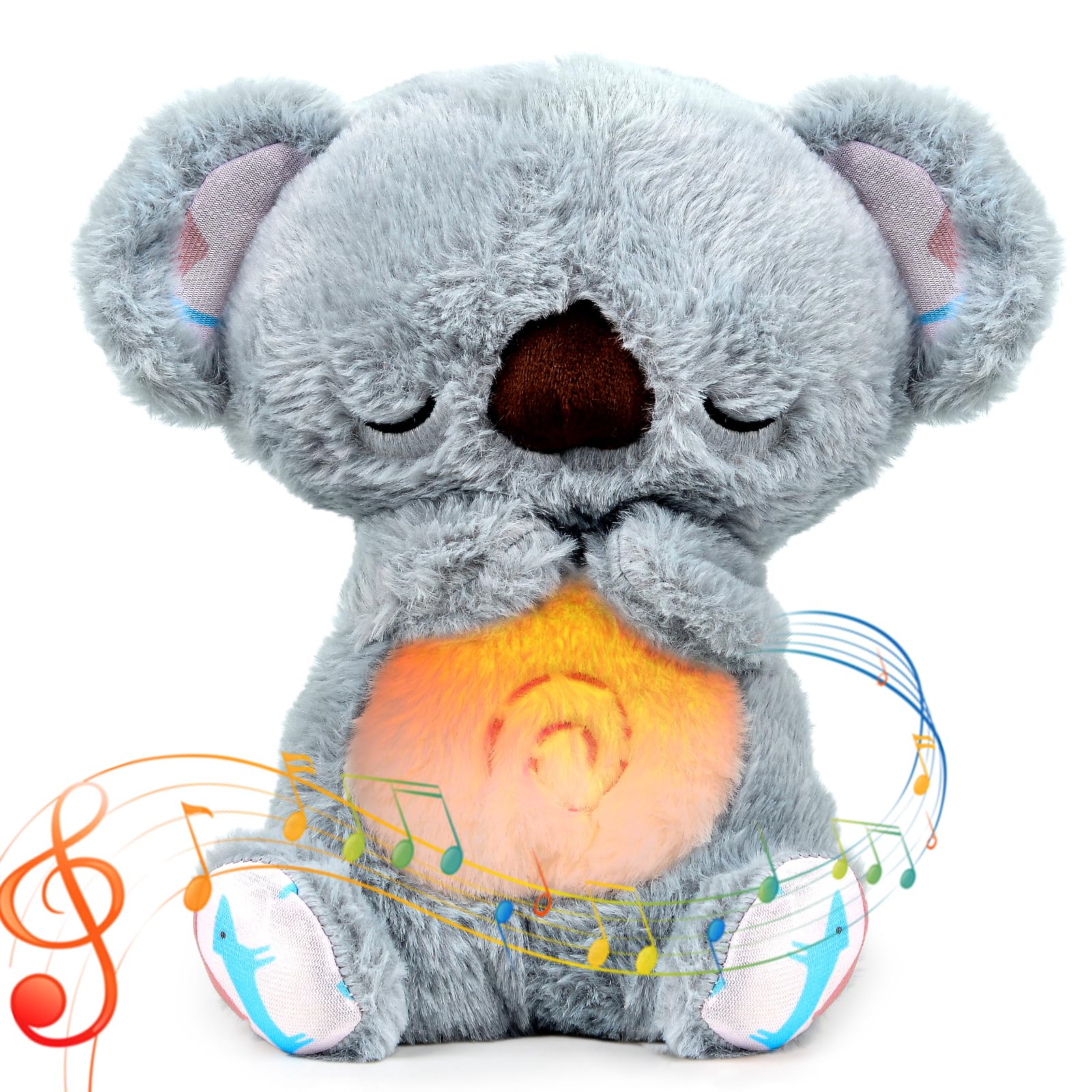 Anxiety Relief Koala Bear, Soothing Breathing Stitchy Otter, Evora Anxiety Relief Koala, Arrily Calming Koala with Music Lights & Breathing Motion, Anxiety Relief Bear Gifts for Kids Adult