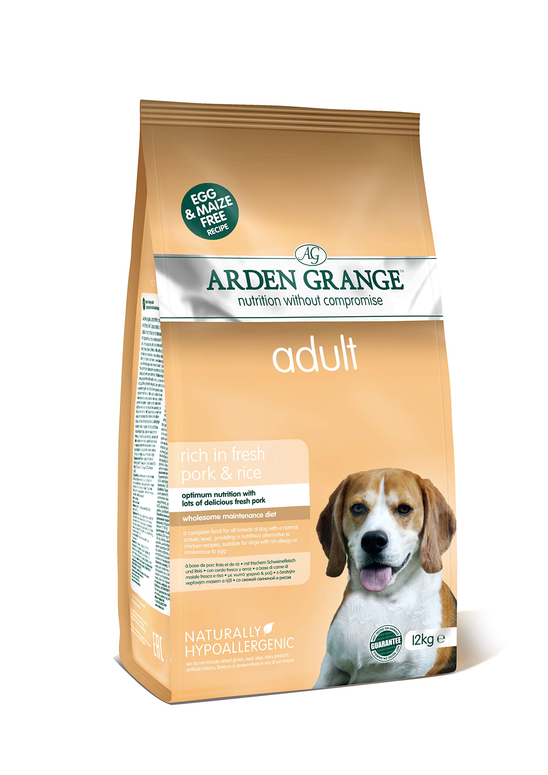 Arden Grange Pork & Rice Adult Dry Dog Food 12kg