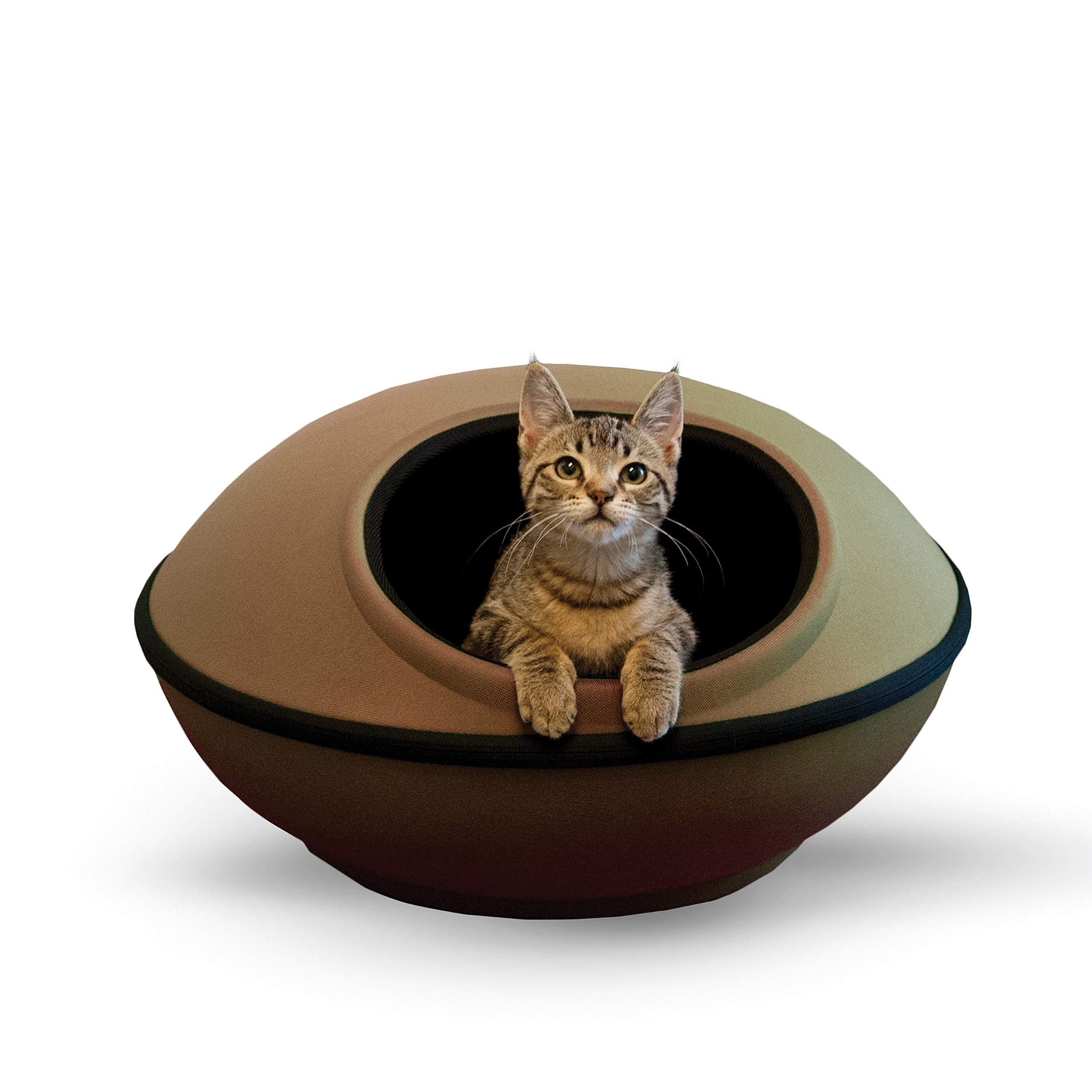 K&H Pet Products Mod Dream Pod Pet Bed Tan/Black 22 Inches