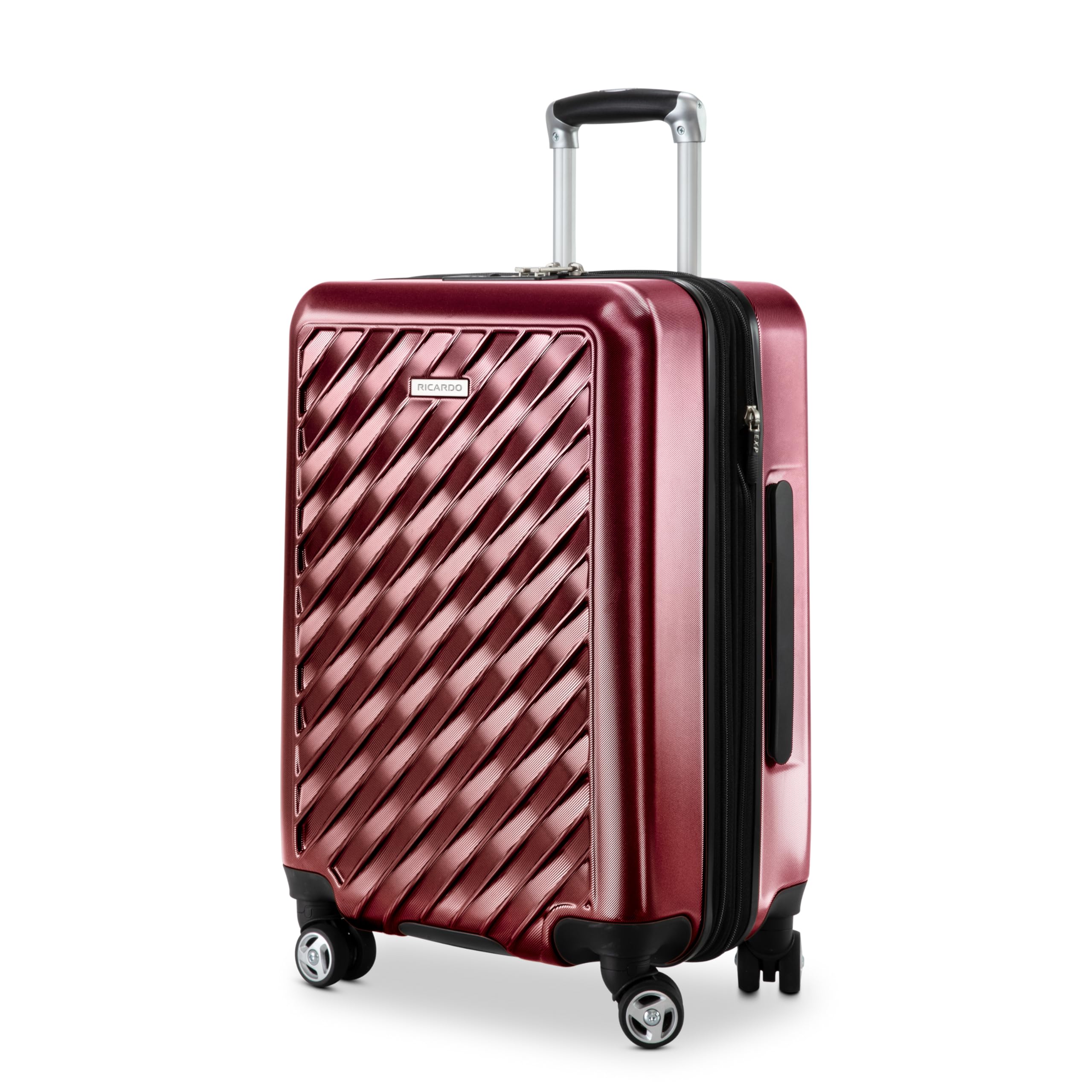 Ricardo Beverly HillsMelrose Hardside Expandable Luggage with Lightweight Construction for Smooth Traveling, Stylish, Durable, and Spacious, Men and Women, Claret Red, Carry-On 20-Inch