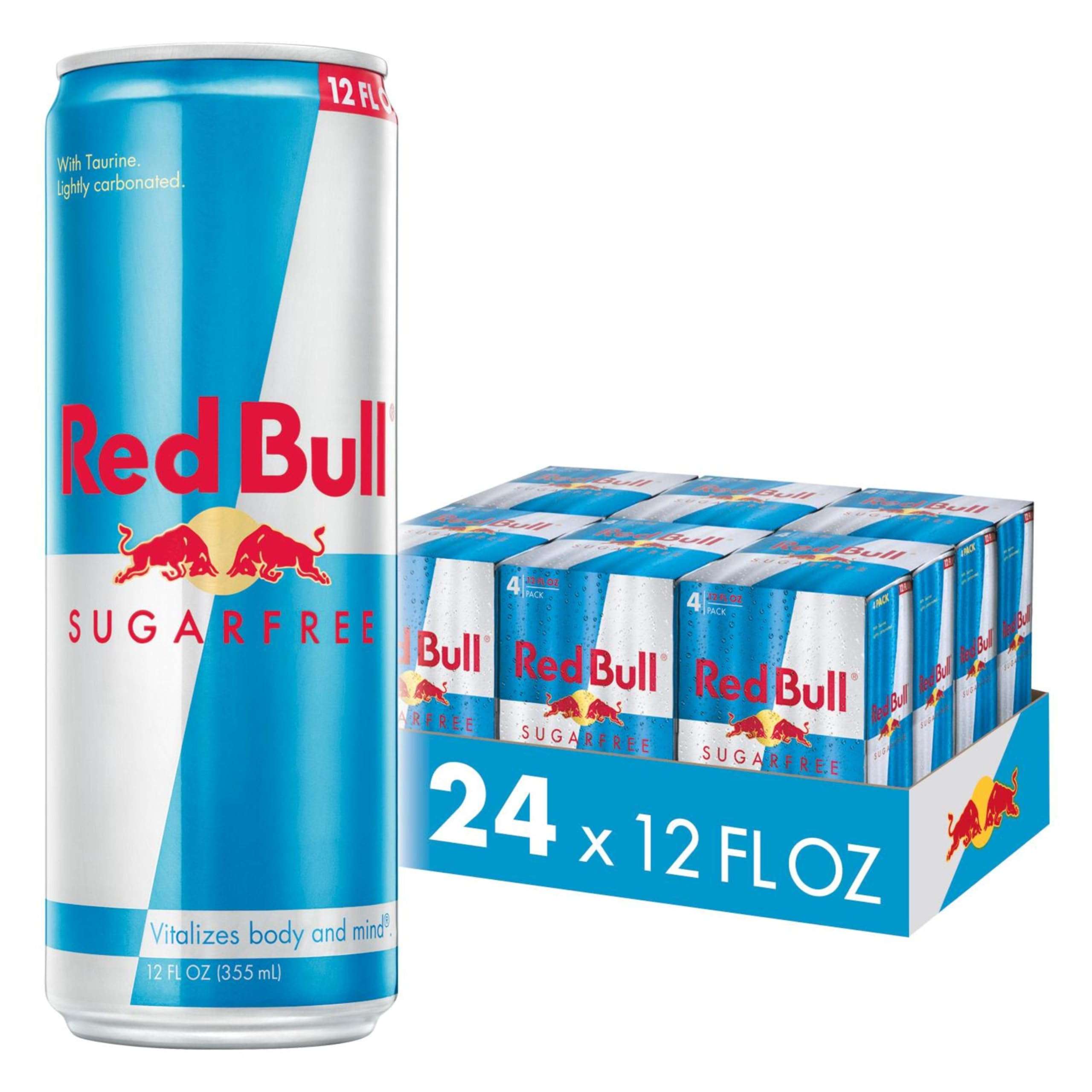 Red BullSugar Free Energy Drink with 114mg Caffeine plus Taurine & B Vitamins, 12 Fl Oz, 6 Packs of 4 Cans (Pack of 24)