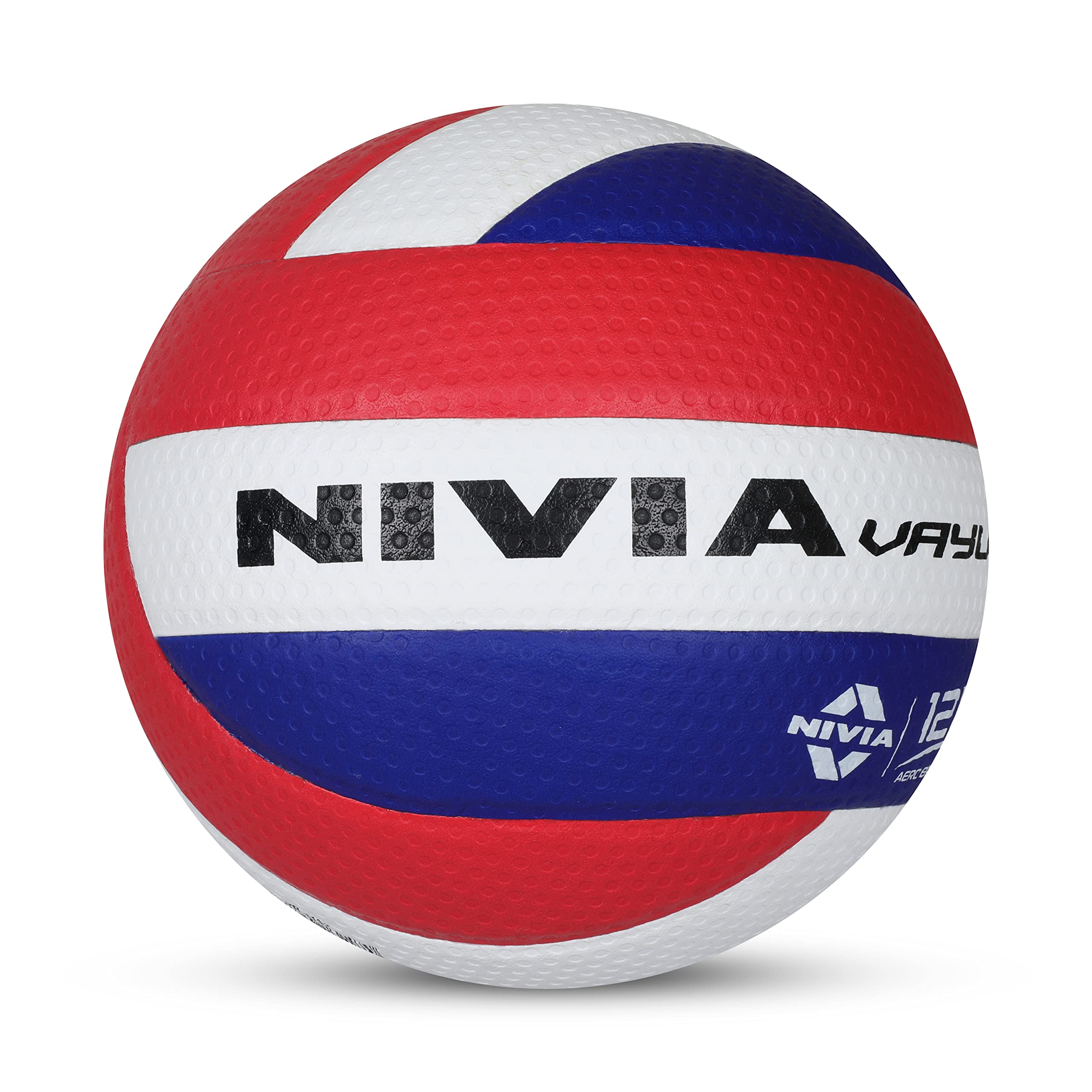 Nivia Vayu Volleyball, 12 Panel Volleyball, International Match Ball, Volleyball Size 5, Volleyball for Men and Women, Microfibre Composite Leather, Suitable for Indoor and Outdoor Surface