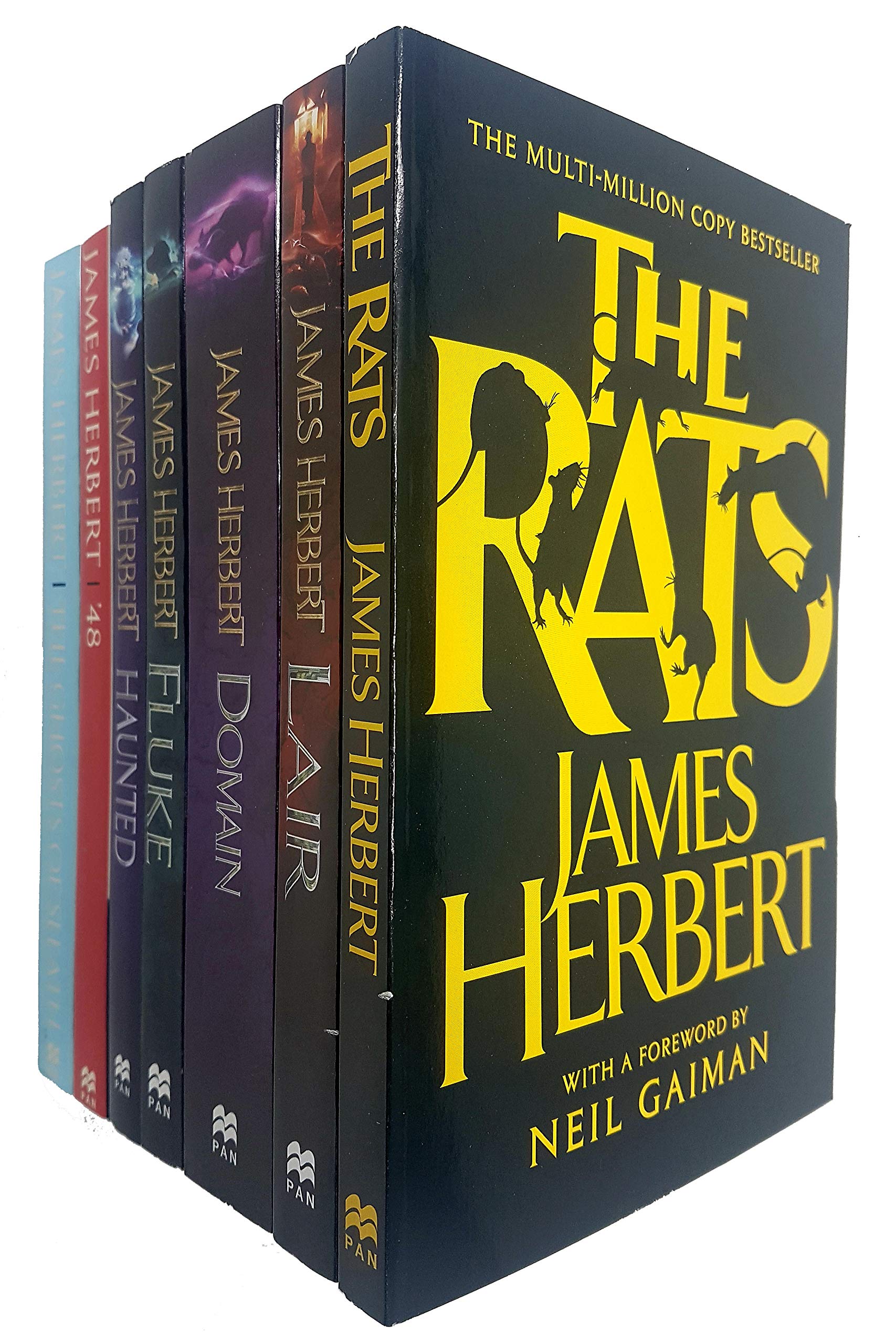 James Herbert Collection 5 Books Set (The Rats, Lair, Domain, Haunted, Fluke)