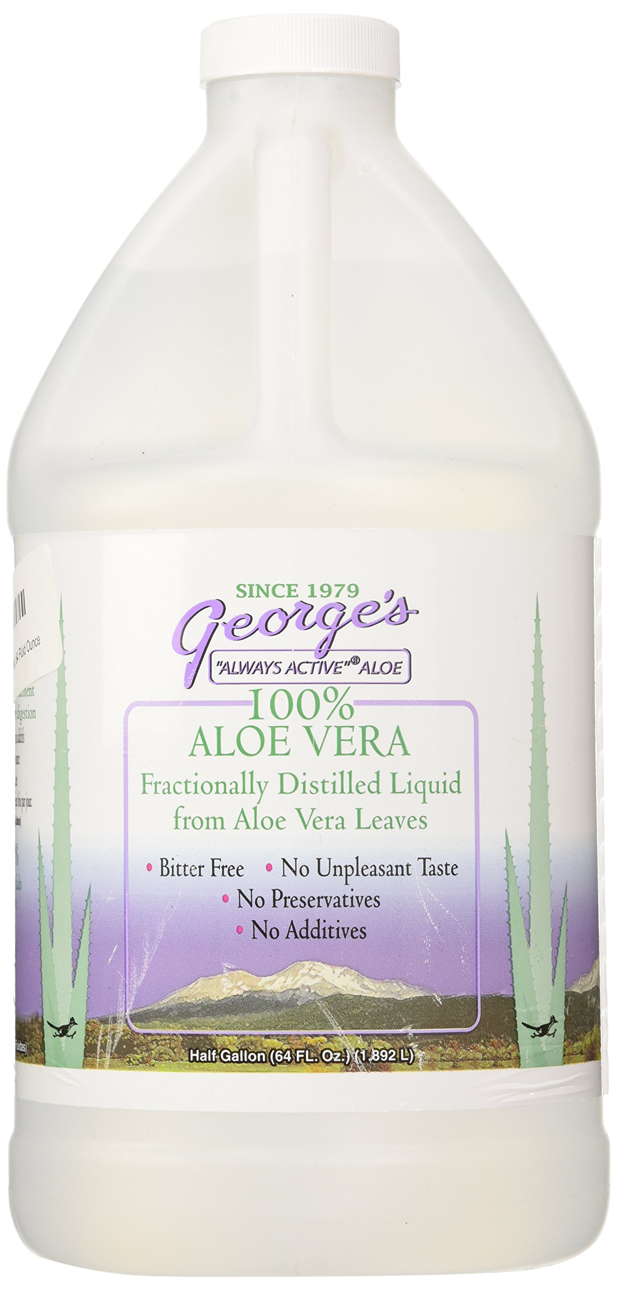 George'sAloe Vera Supplement Softgel, 64 Fluid Ounce, 100% Always Active Aloe Vera Liquid