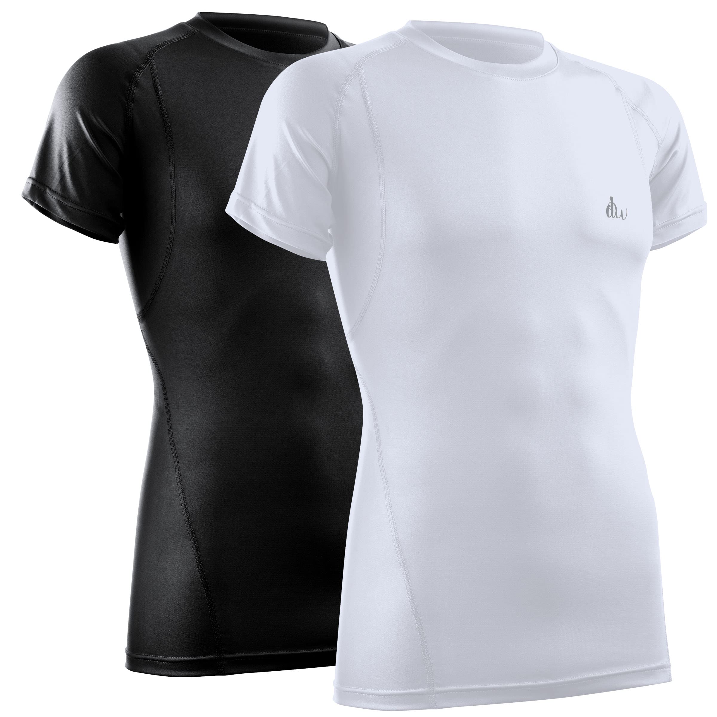 Debra WeitznerMens Compression Shirt Short Sleeve Dry-fit Athletic Base-Layer T-Shirt - 2 Pack