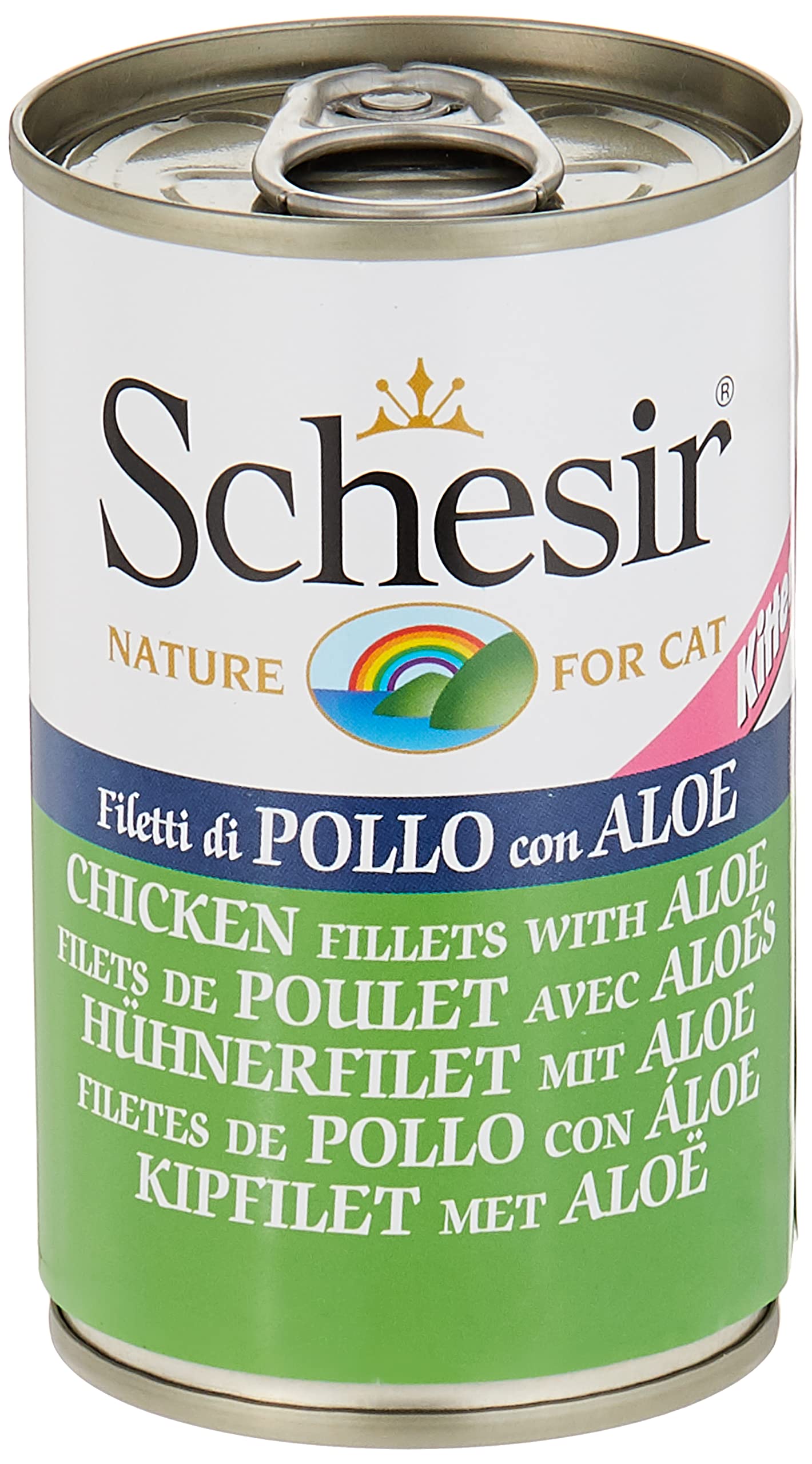 Schesir Kitten Chicken Fillets with Aloe Can 140g