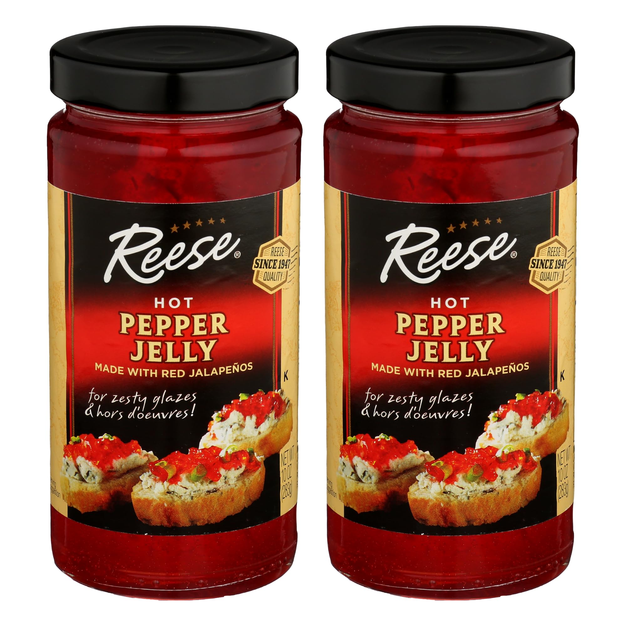 ReeseHot Jalapeno Jelly 10 Ounces (Pack of 2)