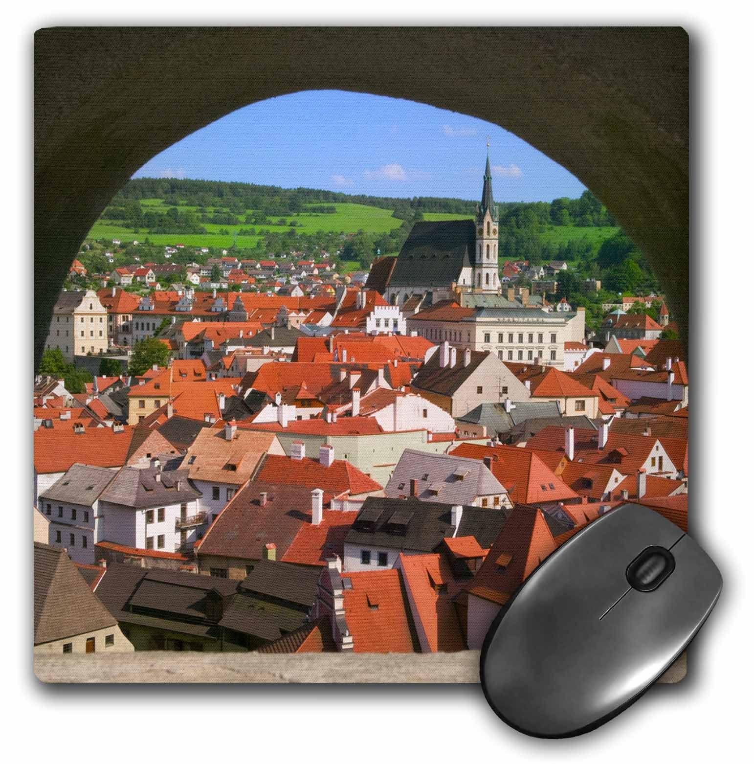 3dRose Cityscape of Cesky Krumlov Czech Republic EU06 KSU0052 Keren Su Mouse Pad (mp_81181_1)