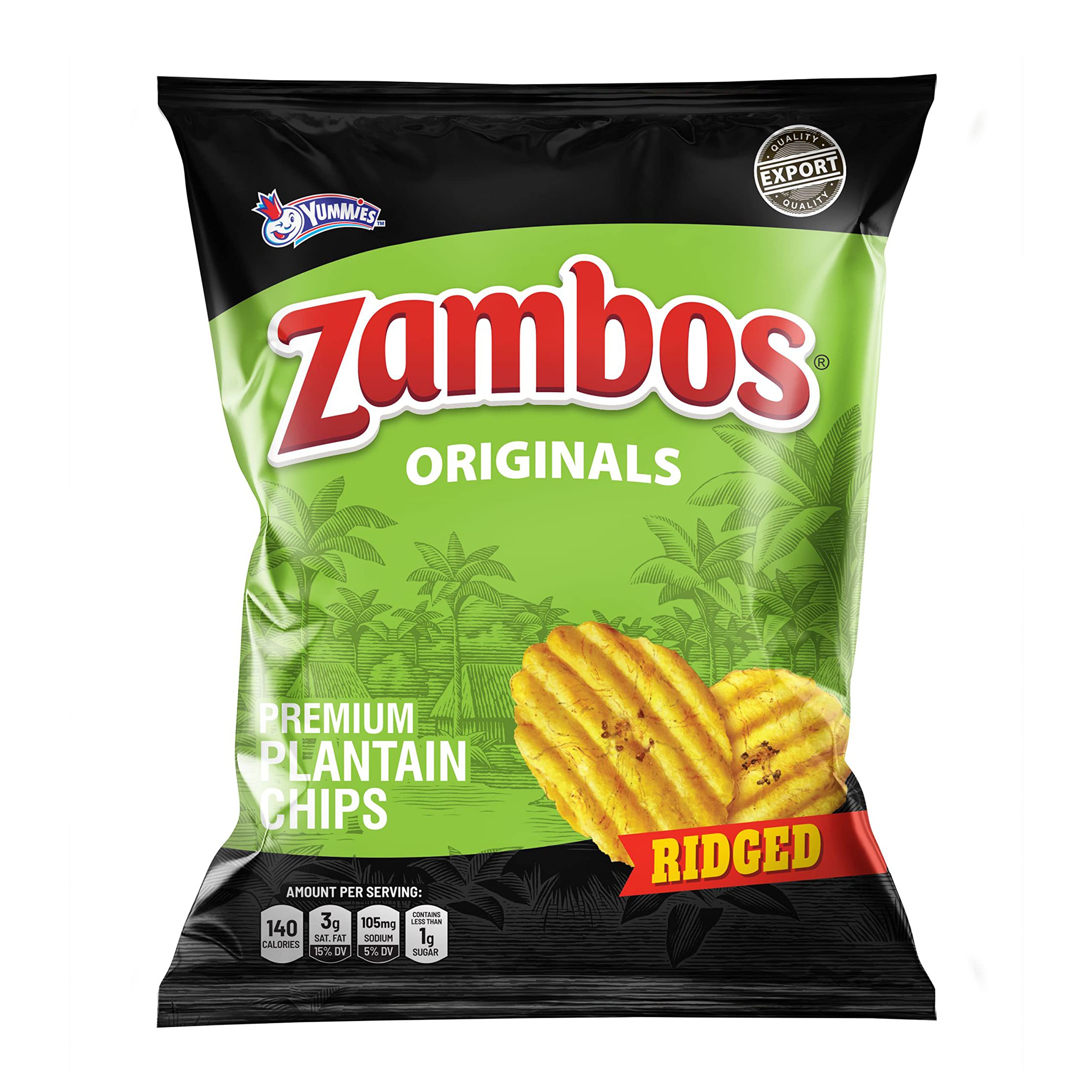 Zambos Plantain Chips Original, Ridged (Pack of 1)