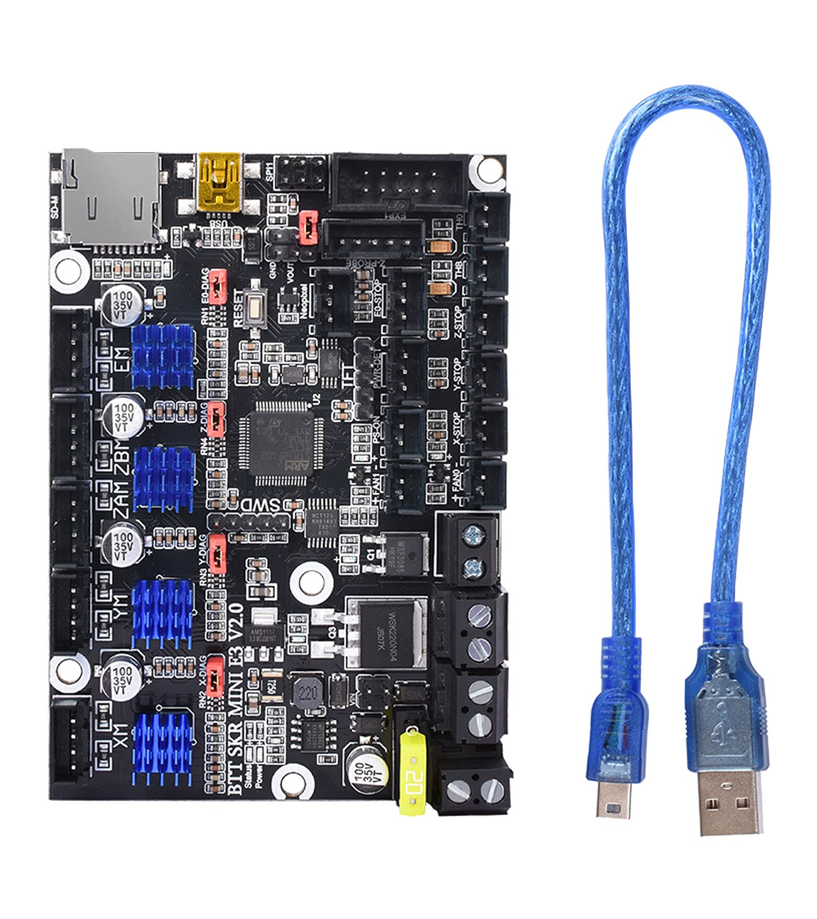 BIGTREETECH SKR Mini E3 V2.0 Control Board 32Bit with TMC2209 UART Driver New Upgrade 3D Printer Parts Motherboard for Ender 3 V2, Ender3 Pro, Ender-3 Series 3D Printer