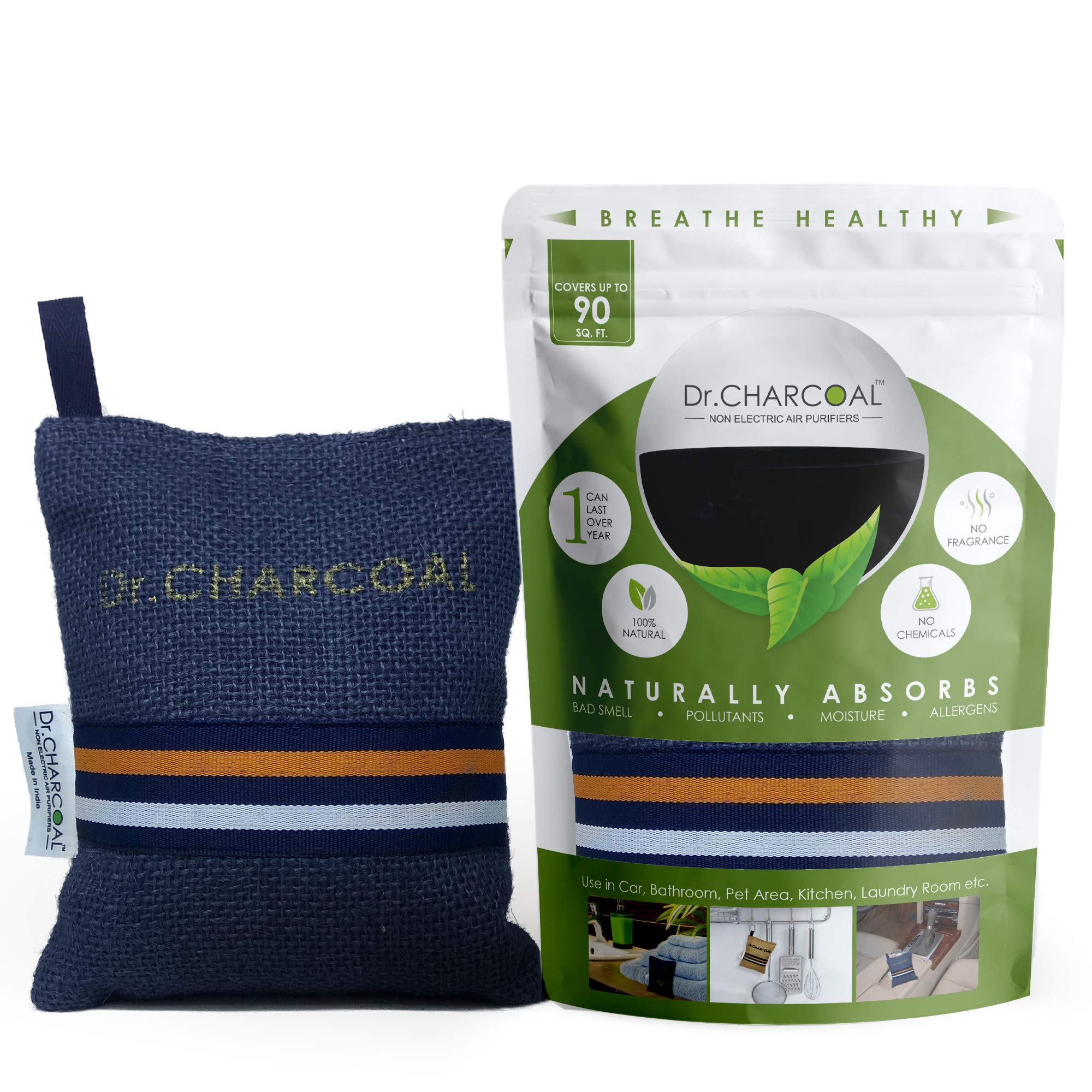 Dr. CHARCOAL Activated Carbon Air Purifier Bag to remove Odo