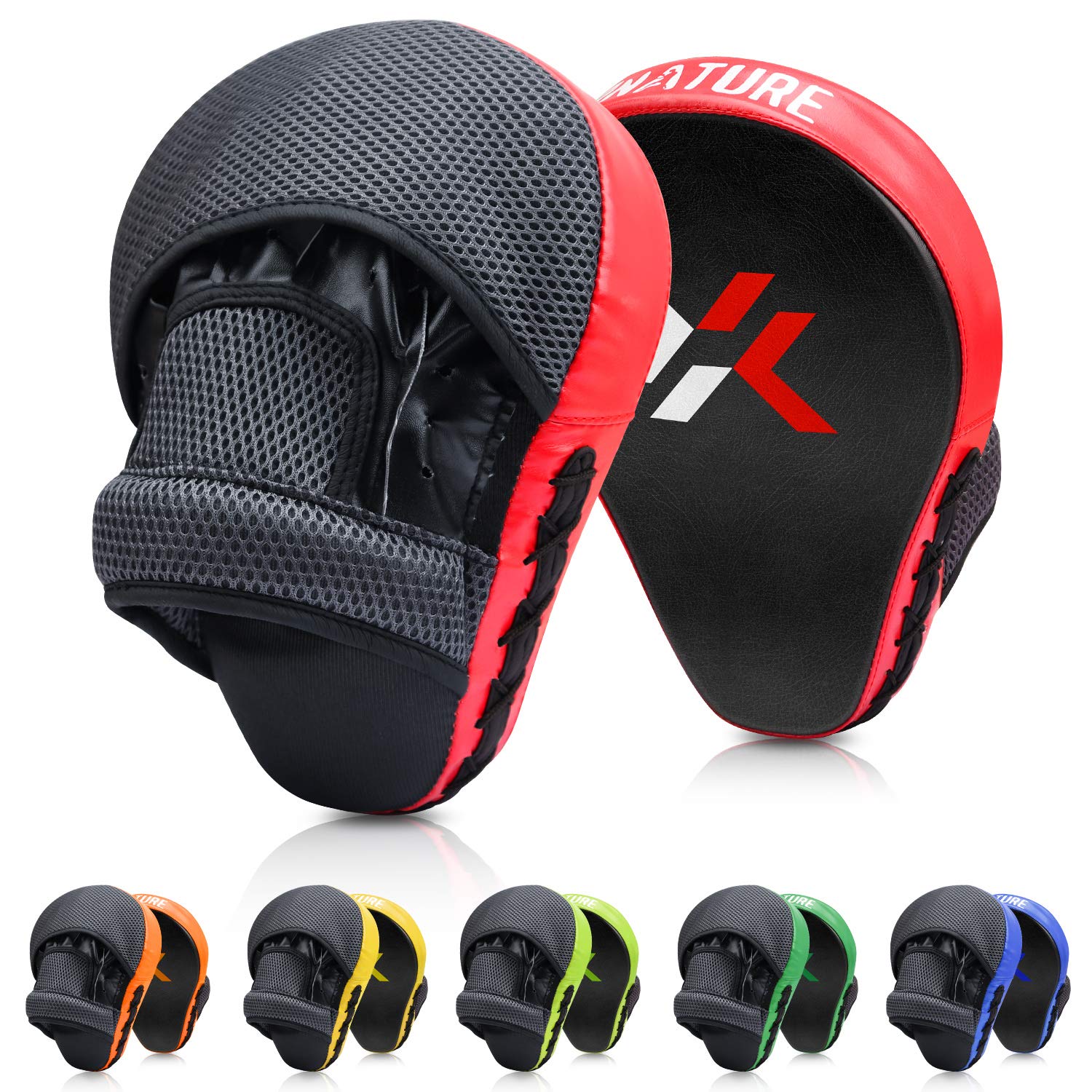 Boxing and MMA Punching Mitts - Hook & Jab Pads, Focus Punch Mitts, Target Focus Pads, and Kick Shield for Muay Thai Training