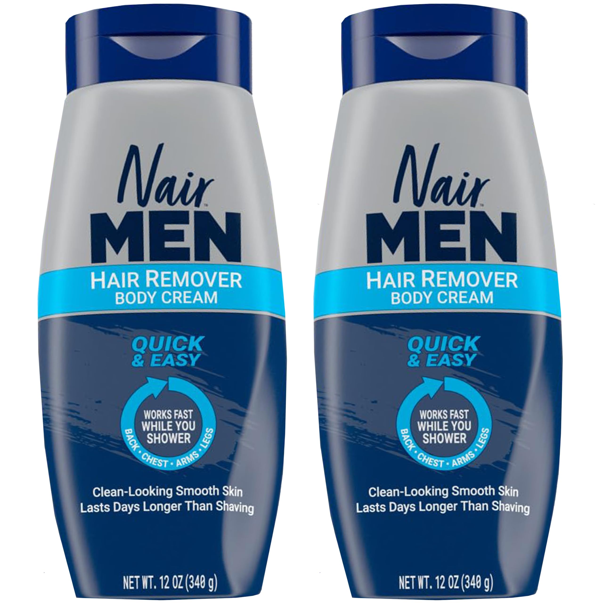 Nair Men Hair Removal Body Cream, 12 Ounce (Pack of 2)