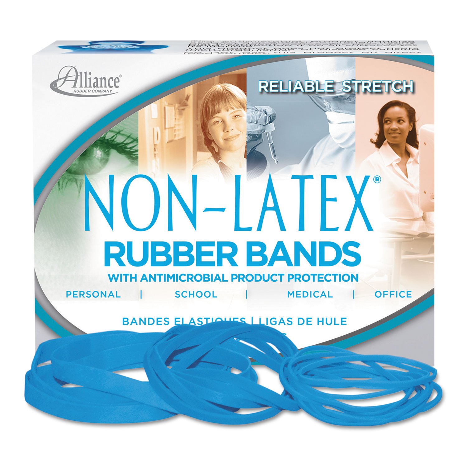 Alliance 42179 Non-Latex Rubber Bands, Sz. 117B, 7 x 1/8, .25lb Box