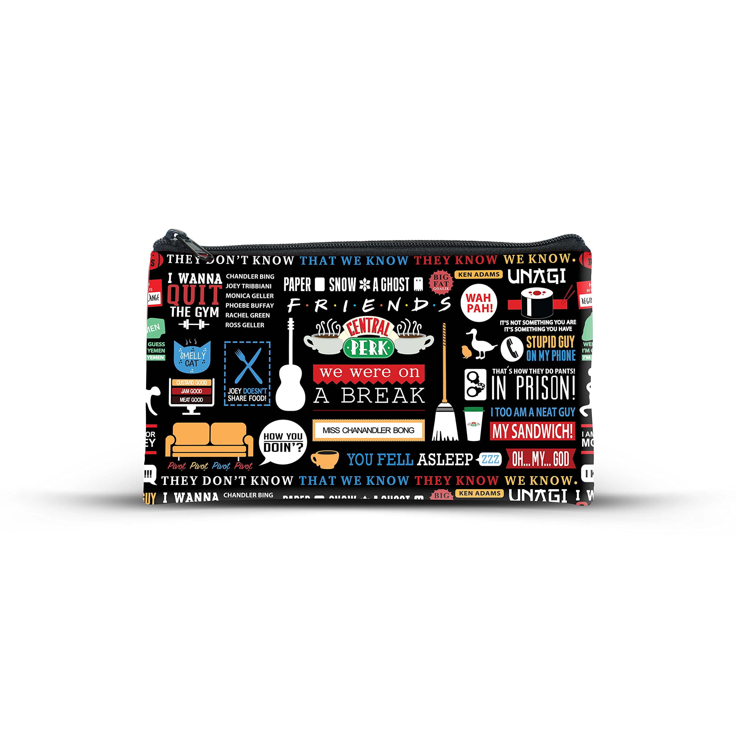 MCSID RAZZ - Friends TV Series - Infographic Multi Utility and Large Pencil Pouch - Officially Licensed by Warner Bros, USA