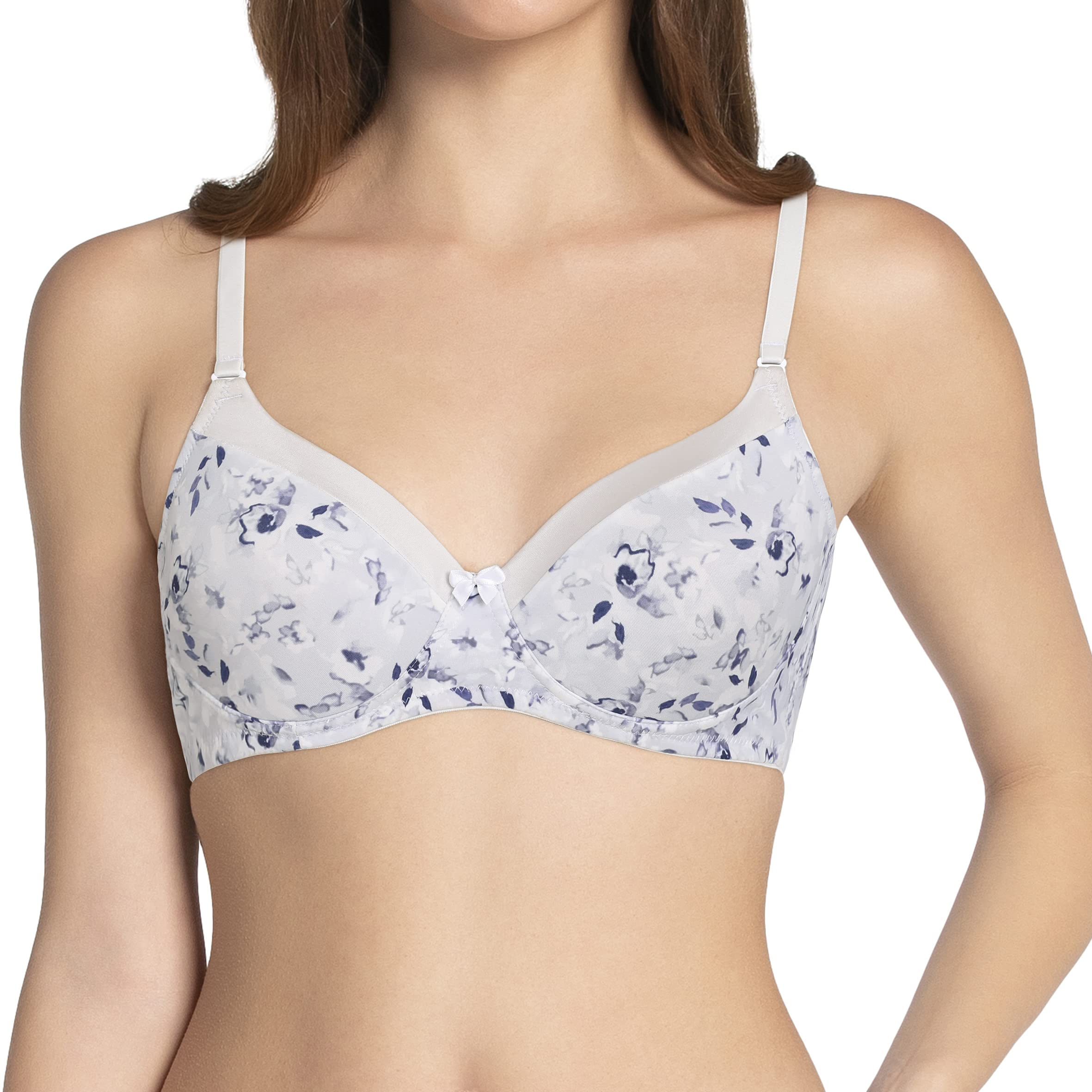 AmantéSatin Edge Padded Non-wired T-shirt Bra - 34D Lilac Hint Pr