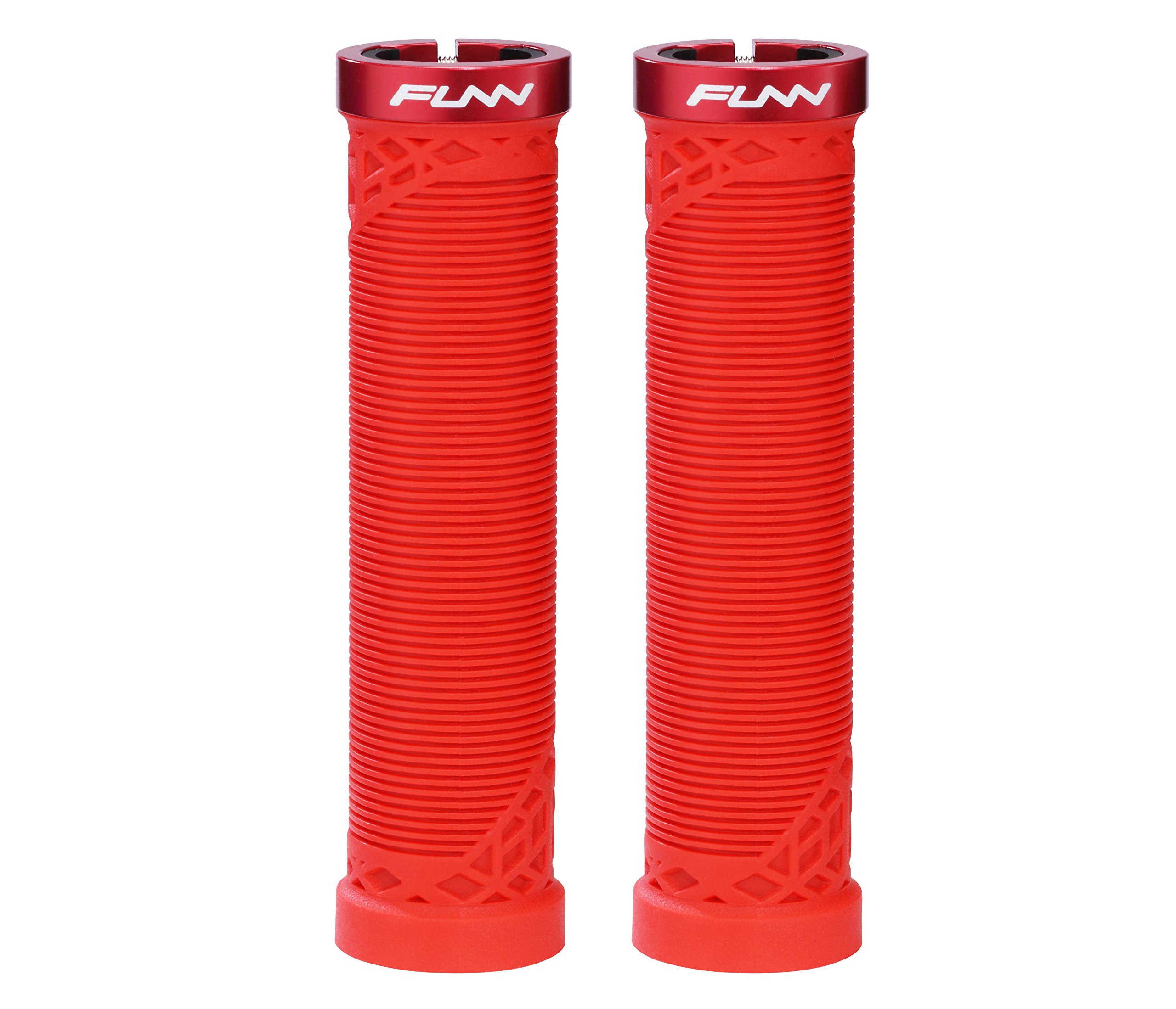 Funn Hilt Mountain Bike Handlebar Grips With Single Lock On Clamp, Lightweight And Ergonomic Bicycle Handlebar Grips with 22 mm Inner Diameter, Unique Patterned Bicycle Grips For MTB/BMX