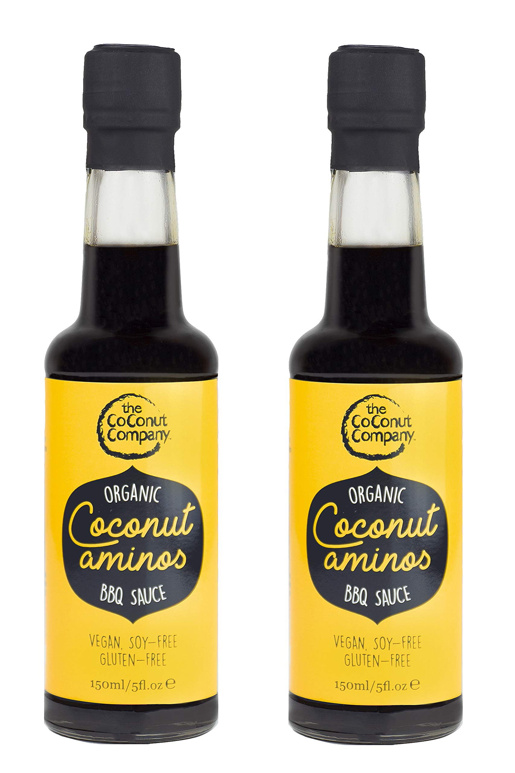 The Coconut Company - Organic Coconut Aminos Barbeque Sauce - 150ml - Pack of 2 - Coconut Aminos Alternative For Soy & BBQ Sauce, Vegan, Gluten-Free, Soy Free, Naturally Fermented, Pure Coconut sap