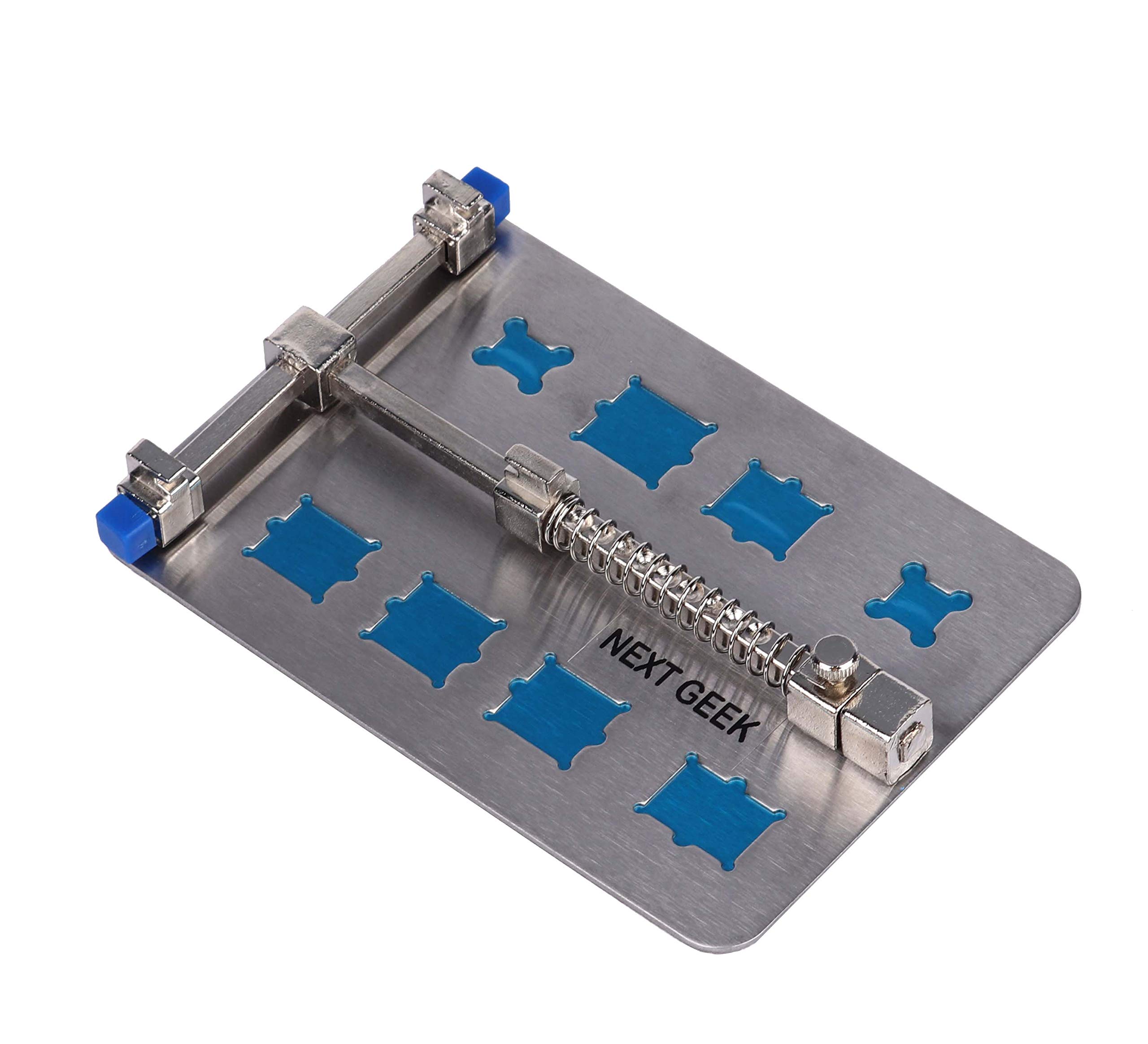 NEXT GEEK professional Adjustable Mobile Phone PCB Holder SMD Rework Soldering Station with 8 Kinds of IC Grooves Stainless Steel