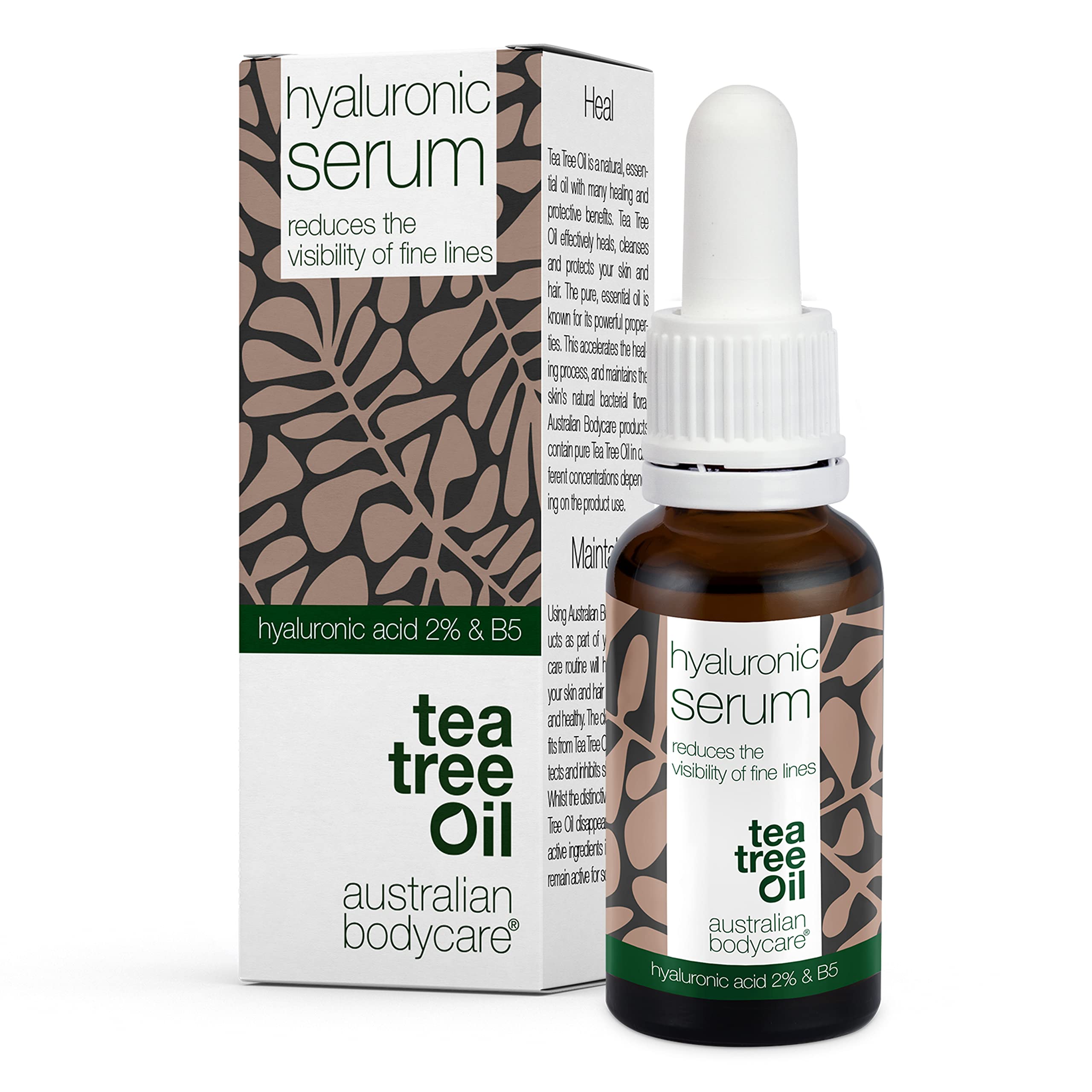 Hyaluronic Acid Serum 2% + Vitamin B5-30 ml | Contains Natural Tea Tree Oil | Reduces fine lines and adds glow to the skin | Suitable for all skin types, especially sensitive or mature skin | Vegan