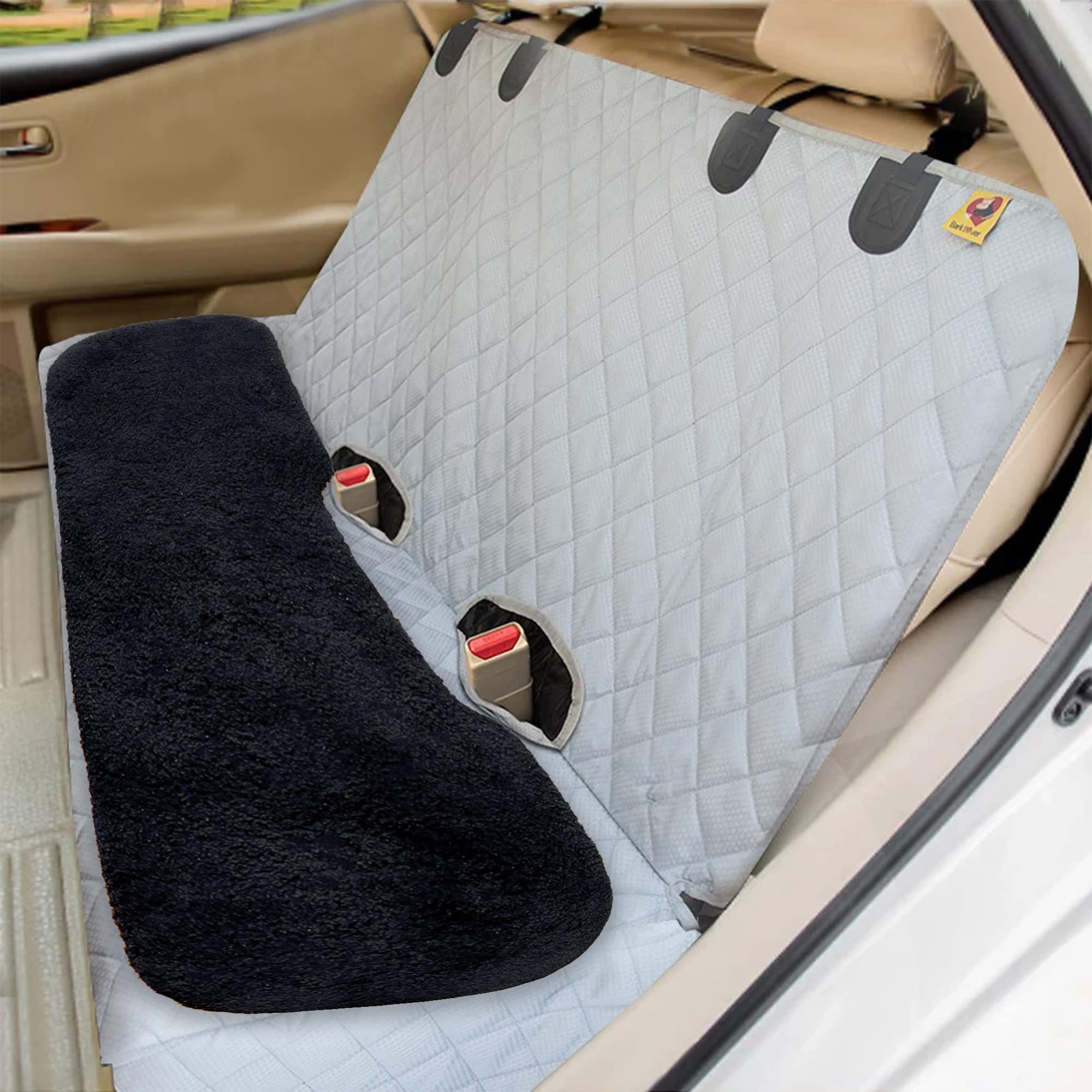 Car Seat or Dog Hammock Cover - Premium Protection Against Leather and Cloth Seats - Waterproof, Machine Washable, Foldable, Topper - Universal Fit for All Cars, Trucks, and SUVs