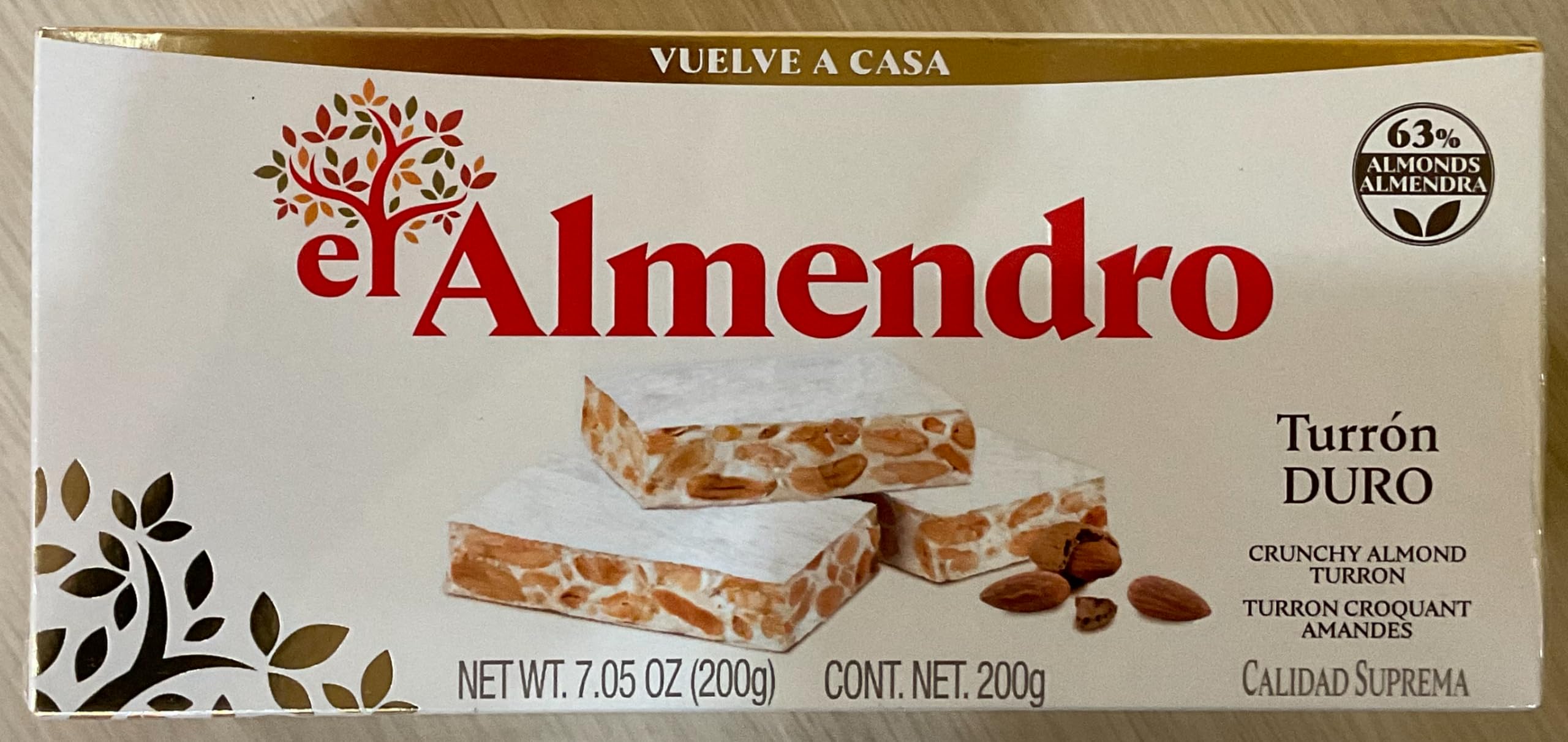 El AlmendroTurron Duro 200 Grs (7 Oz )