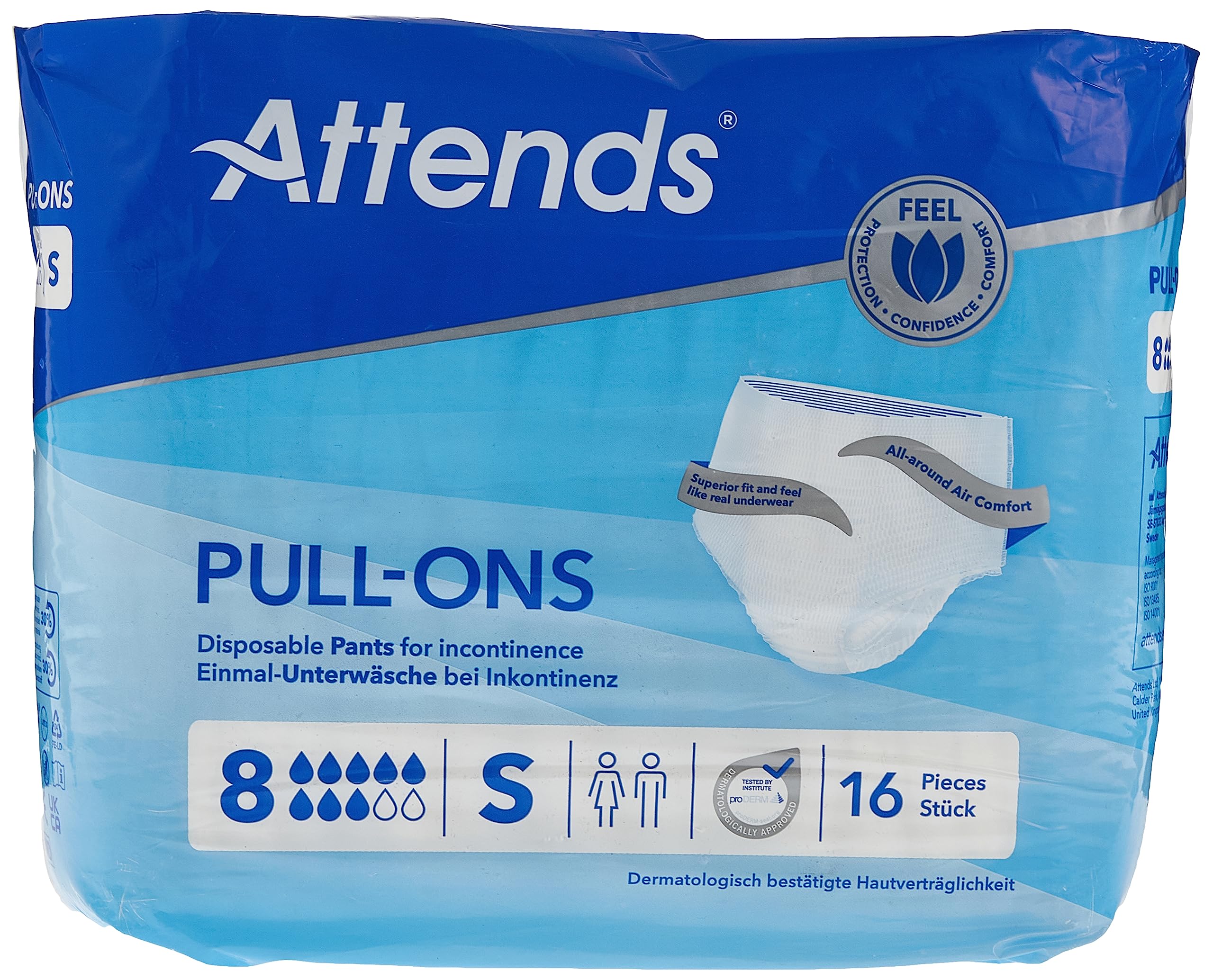 AttendsPull Ons 8, Small, Pack Of 16