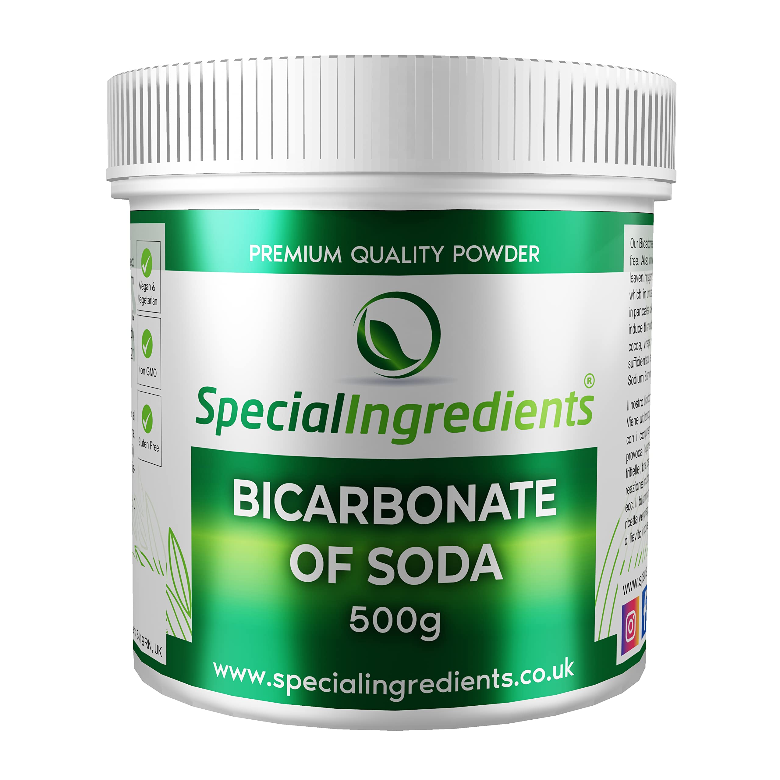 Special Ingredients Bicarbonate of Soda 500g Gluten & Aluminium Free Extra Fine Powder