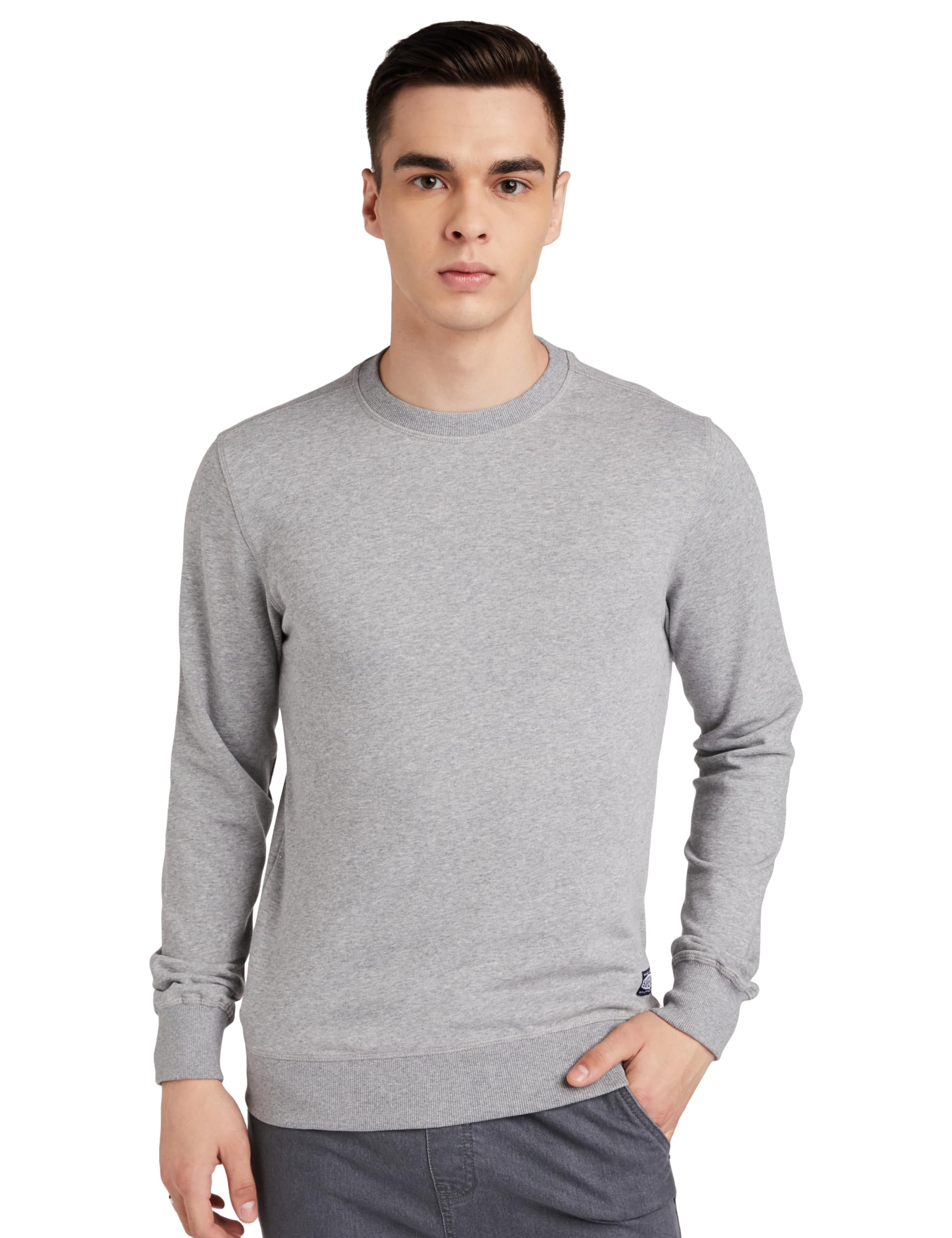 Amazon Brand - Symbol Cotton Blend Men Round Neck Sweatshirt