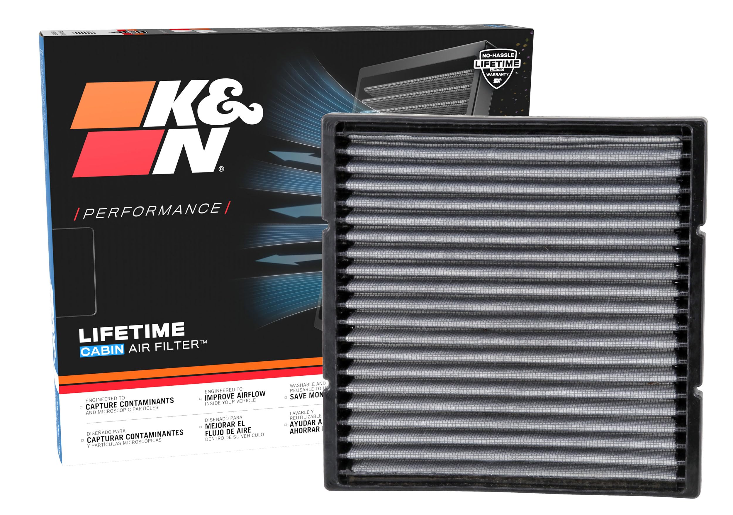 K&N Premium Cabin Air Filter: High Performance, Washable, Lasts For The Life Of Your Vehicle: Designed For Select 2000-2014 Toyota/Subaru/Mitsubishi/Lexus Vehicle Models, Vf2002