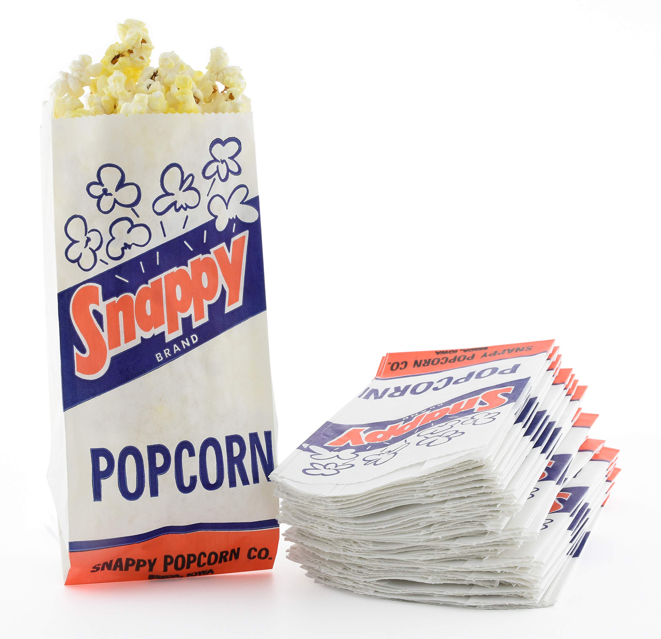 Snappy Popcorn Bag for Popcorn Machine, 1 Ounce, 1000 Count, White