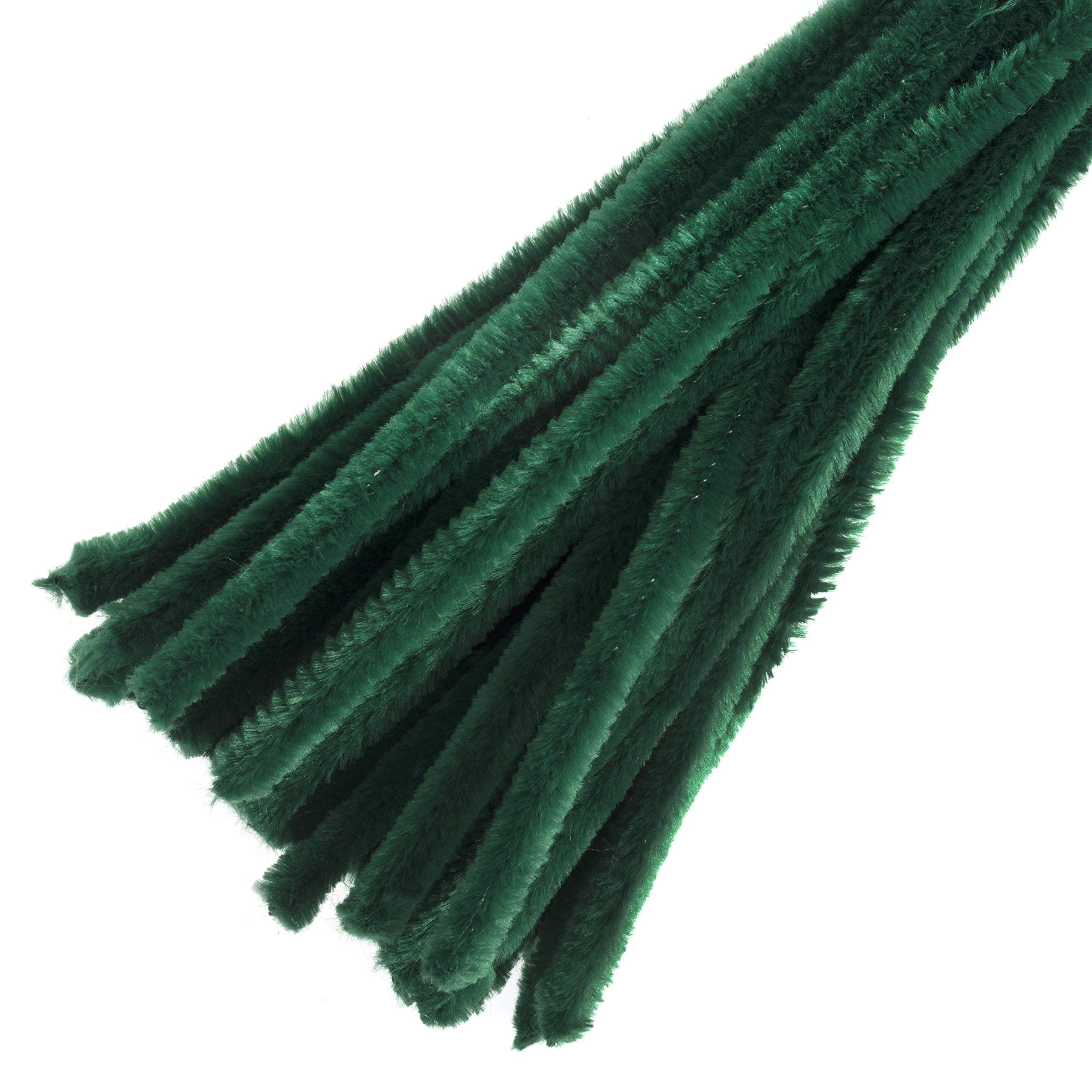 Trimits Jumbo Chenille Pipe Cleaners, Green, 30cm x 12mm